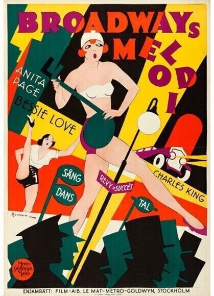 BROADWAY MELODY BESSIE LOVE, 1929, repro affiche cinéma, HQ