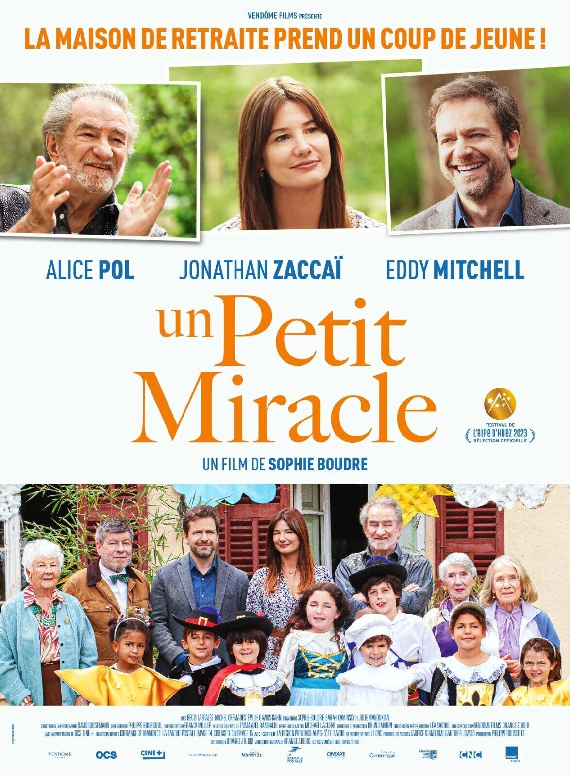 A LITTLE MIRACLE, EDDY MICTCHEL, ALICE POL, JONATHAN ZACCAÏ, 2023 cinema poster reproduction, HQ