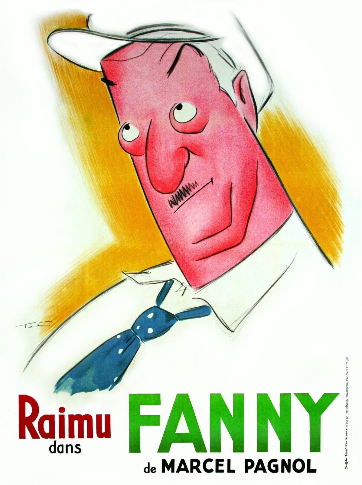 FANNY, RAIMU, MARCEL PAGNOL, 1932, REPRO AFFICHE CINEMA VINTAGE HQ