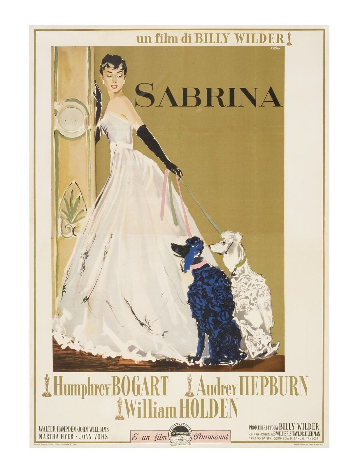 SABRINA, AUDREY HEPBURN, 1954, Repro affiche de cinema, HQ