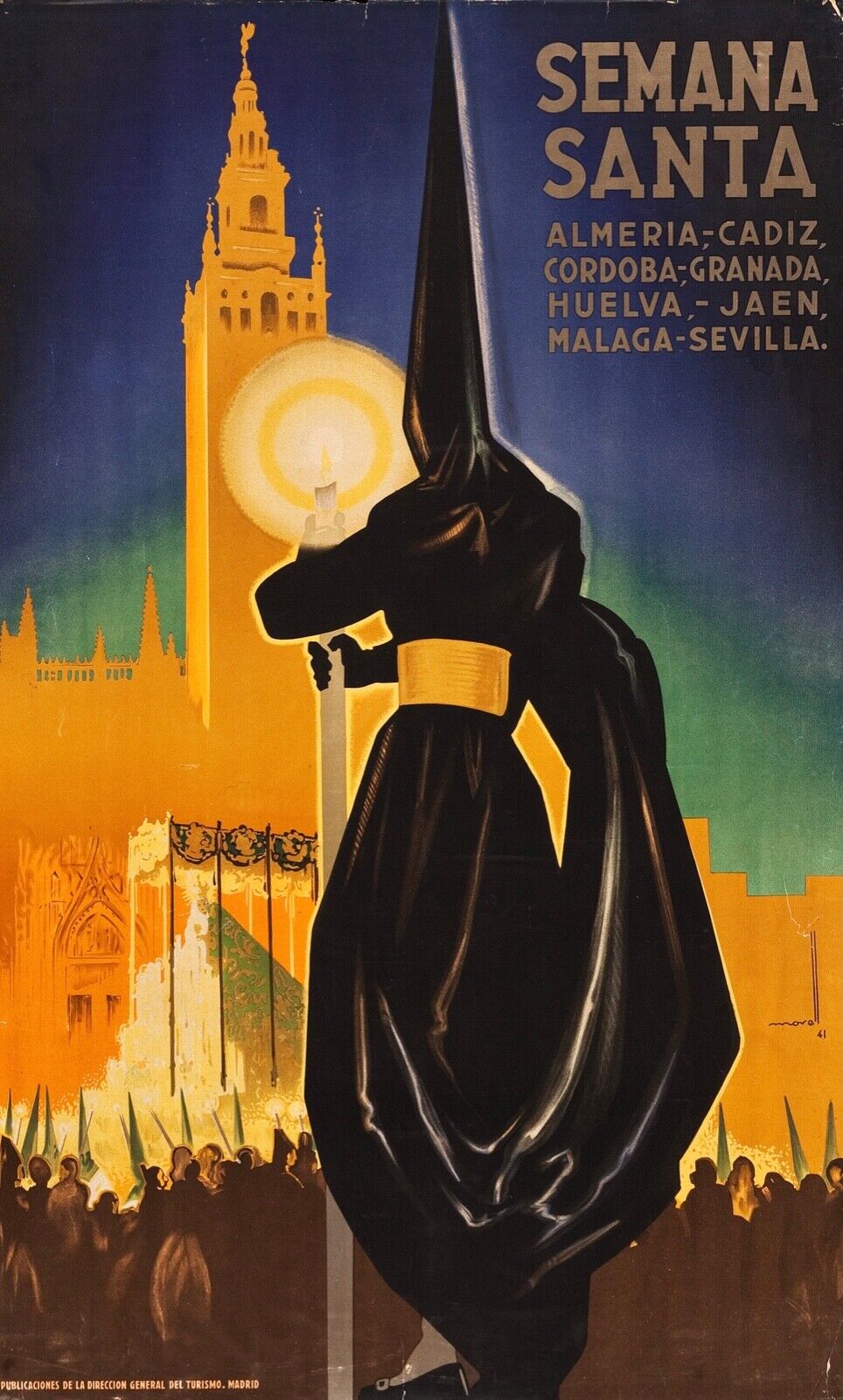 Holy Week, Spain, Catholic, Vintage Poster Reproduction, HQ