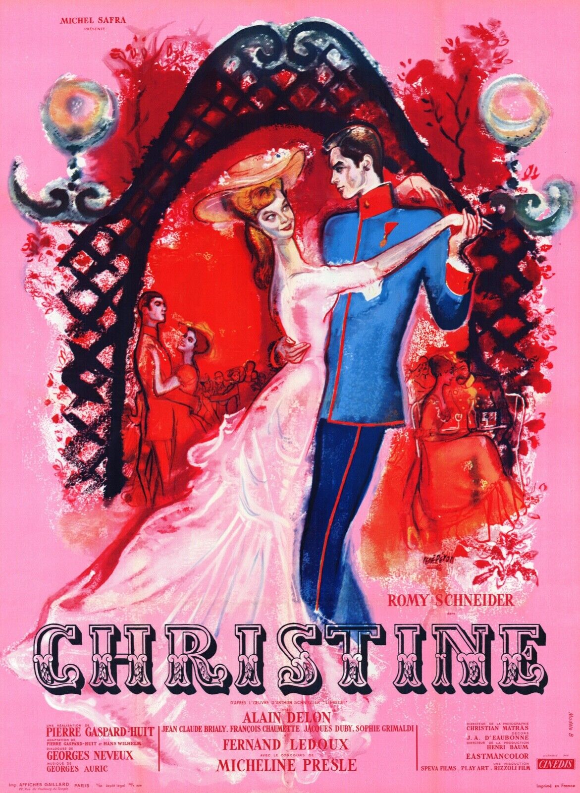 CHRISTINE, ROMY SCHNEIDER, 1958, REPRO MOVIE POSTER, VINTAGE, HQ