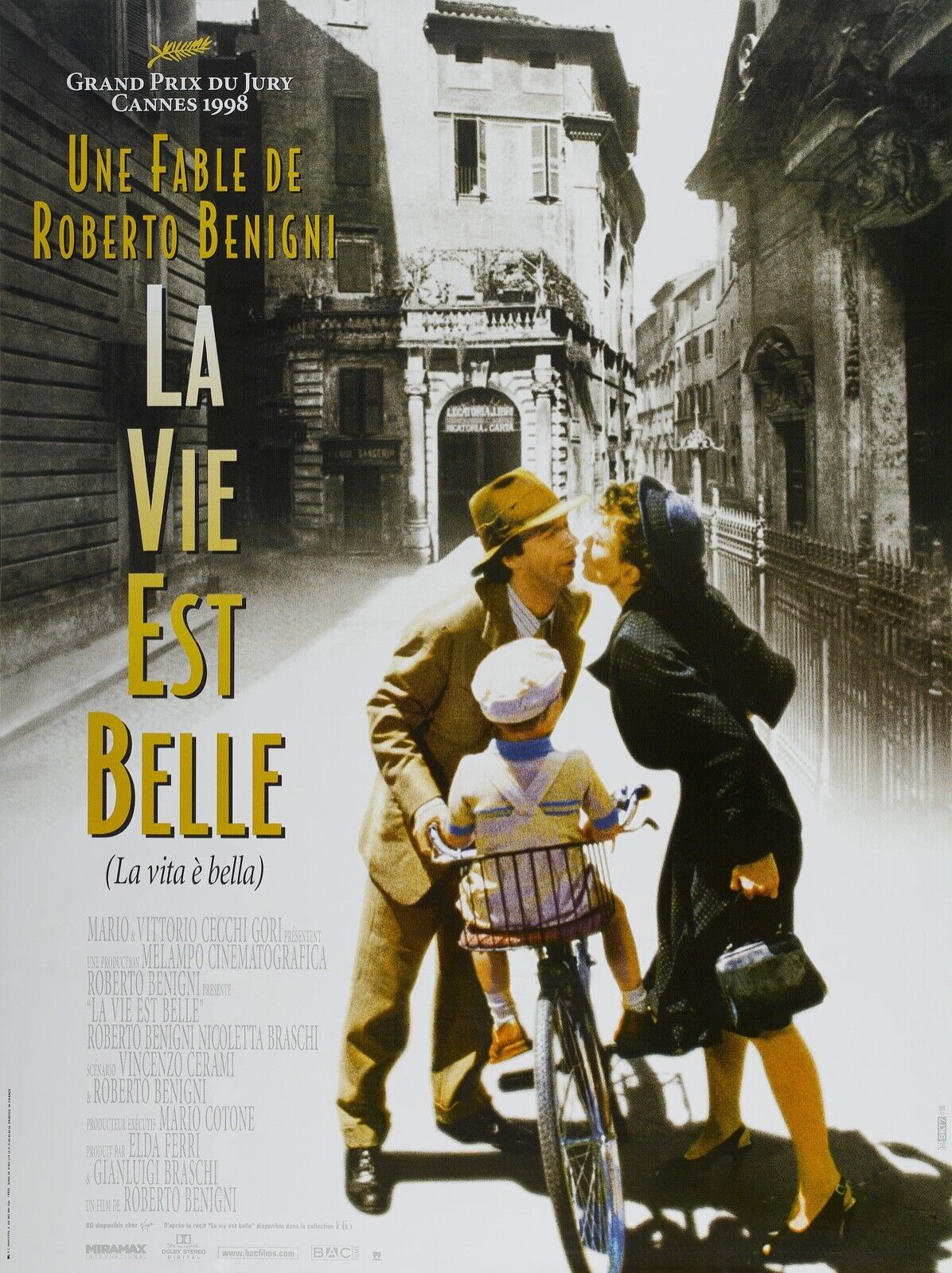LA VIE EST BELLE, ROBERTO BENIGNI, 1967, Repro affiche de cinéma, VINTAGE, HQ