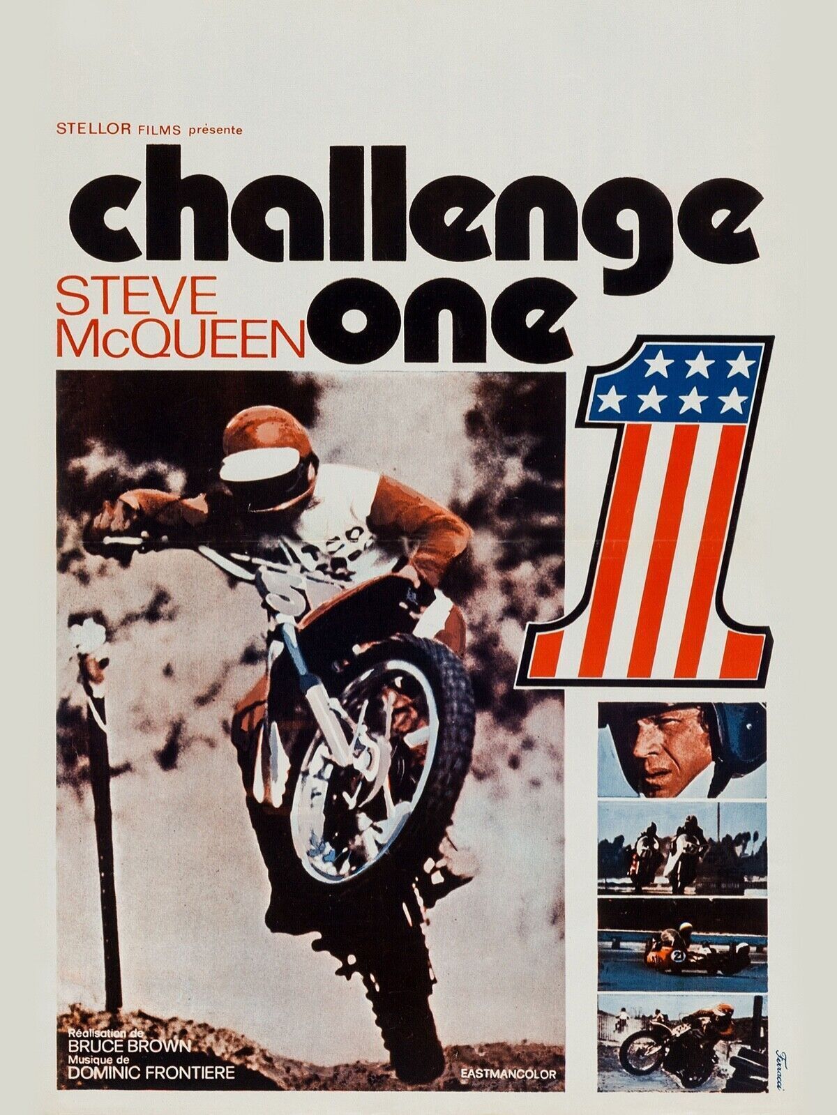 CHALLENGE ONE, STEVE MC QUEEN, AFFICHE CINEMA VINTAGE