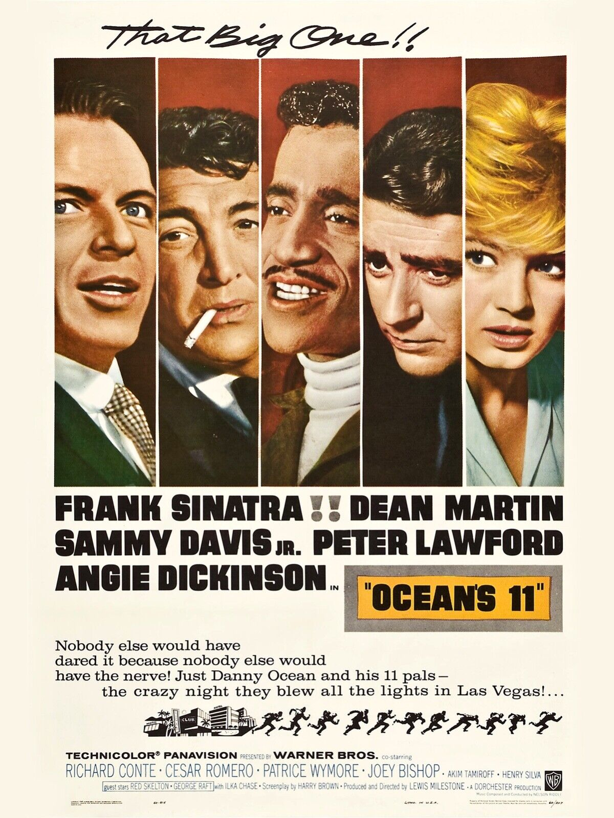 OCEAN'S 11, FRANK SINATRA, DEAN MARTIN, 1960, REPRO VINTAGE CINEMA POSTER, HQ