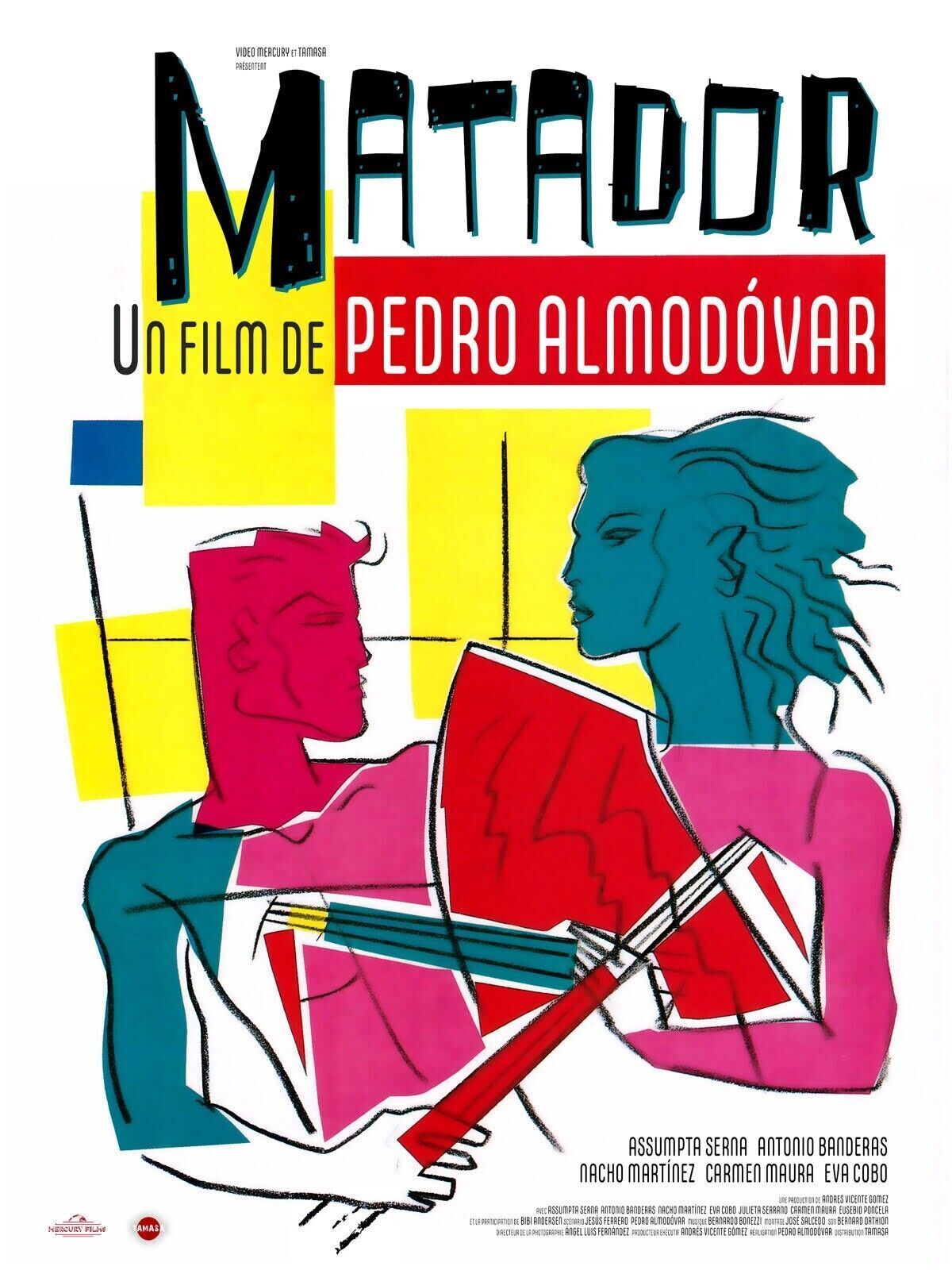 MATADOR, PEDRO ALMODÓVAR, 1986, REPRO MOVIE POSTER, VINTAGE, HQ