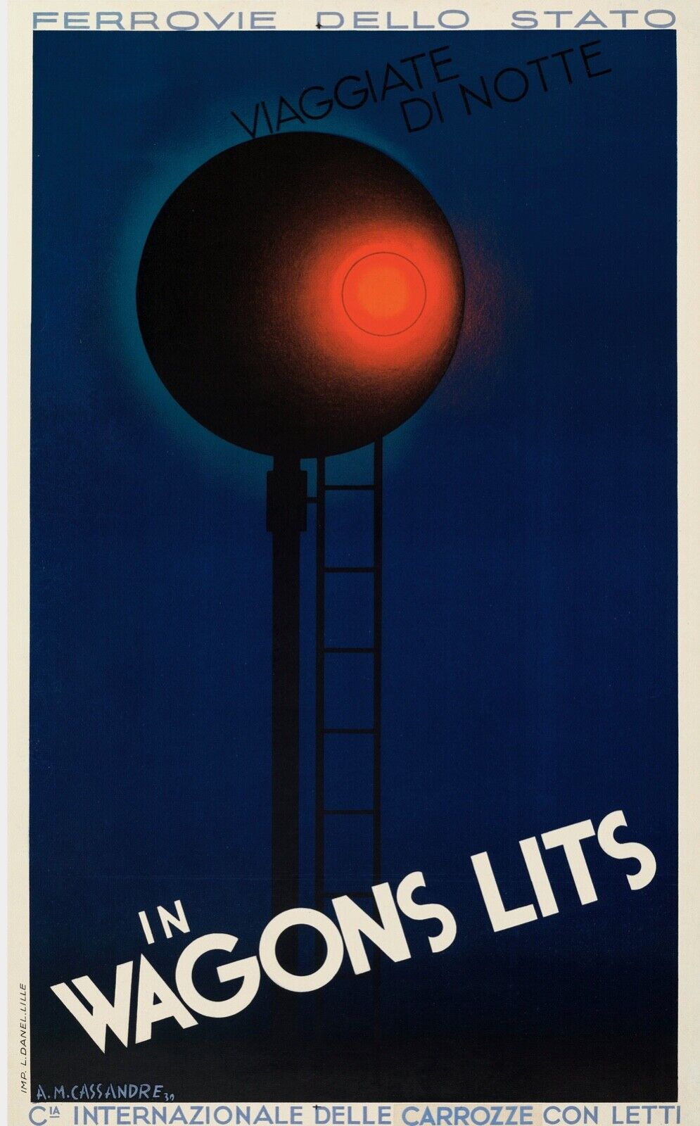 WAGONS-LITS, TRAIN, REPRO AFFICHE VINTAGE VOYAGE PUBLICITAIRE HQ