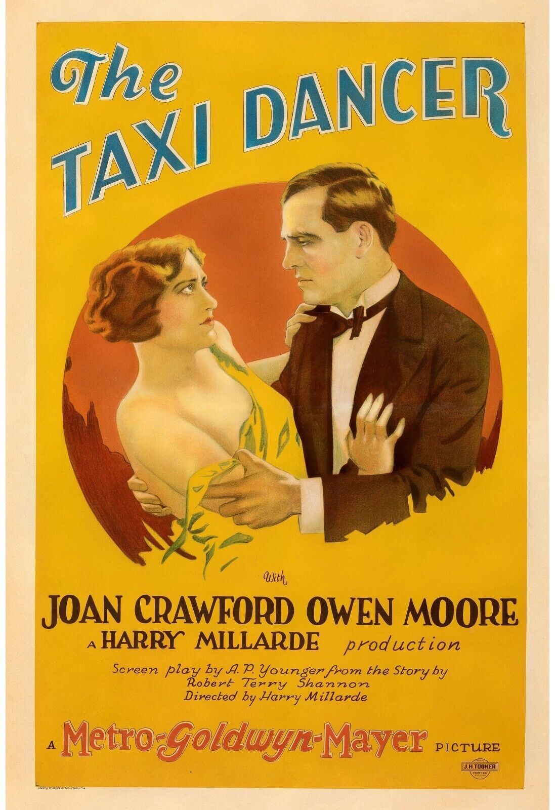 TAXI-GIRL, JOAN CRAWFORD, 1927, Repro Affiche CINEMA VINTAGE, HQ