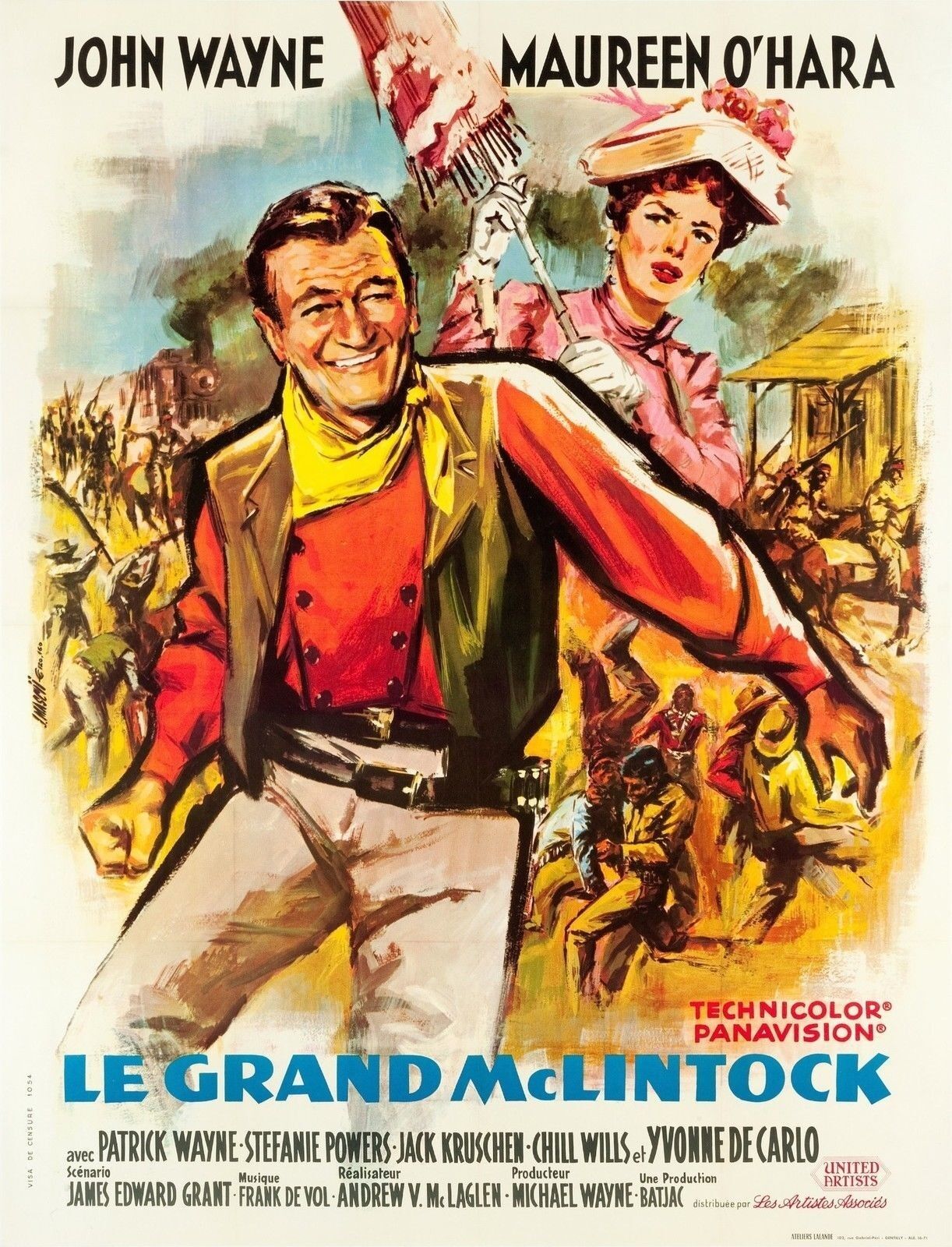 EL GRAN MCLINTOCK, JOHN WAYNE, 1963, REPRODUCCIÓN DE CARTEL DE PELÍCULA, VINTAGE, HQ.