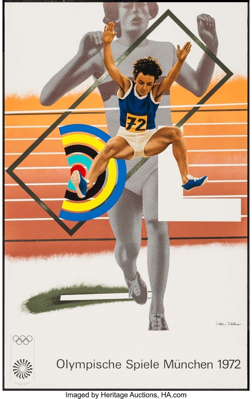 AFFICHE OLYMPIQUE 1972, MUNICH, REPRO MOVIE POSTER, VINTAGE, HQ