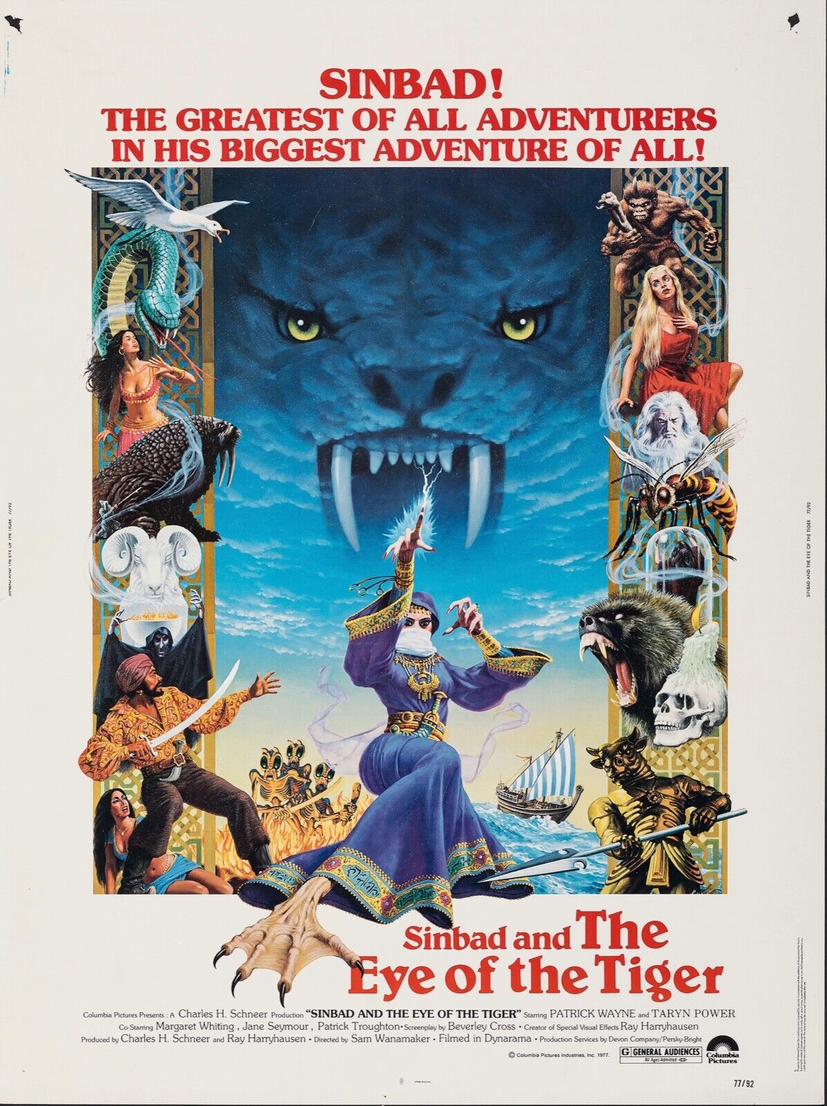 SINBAD : LA LÉGENDE DES SEPT MERS, TIM JOHNSON, REPRO AFFICHE CINEMA VINTAGE HQ