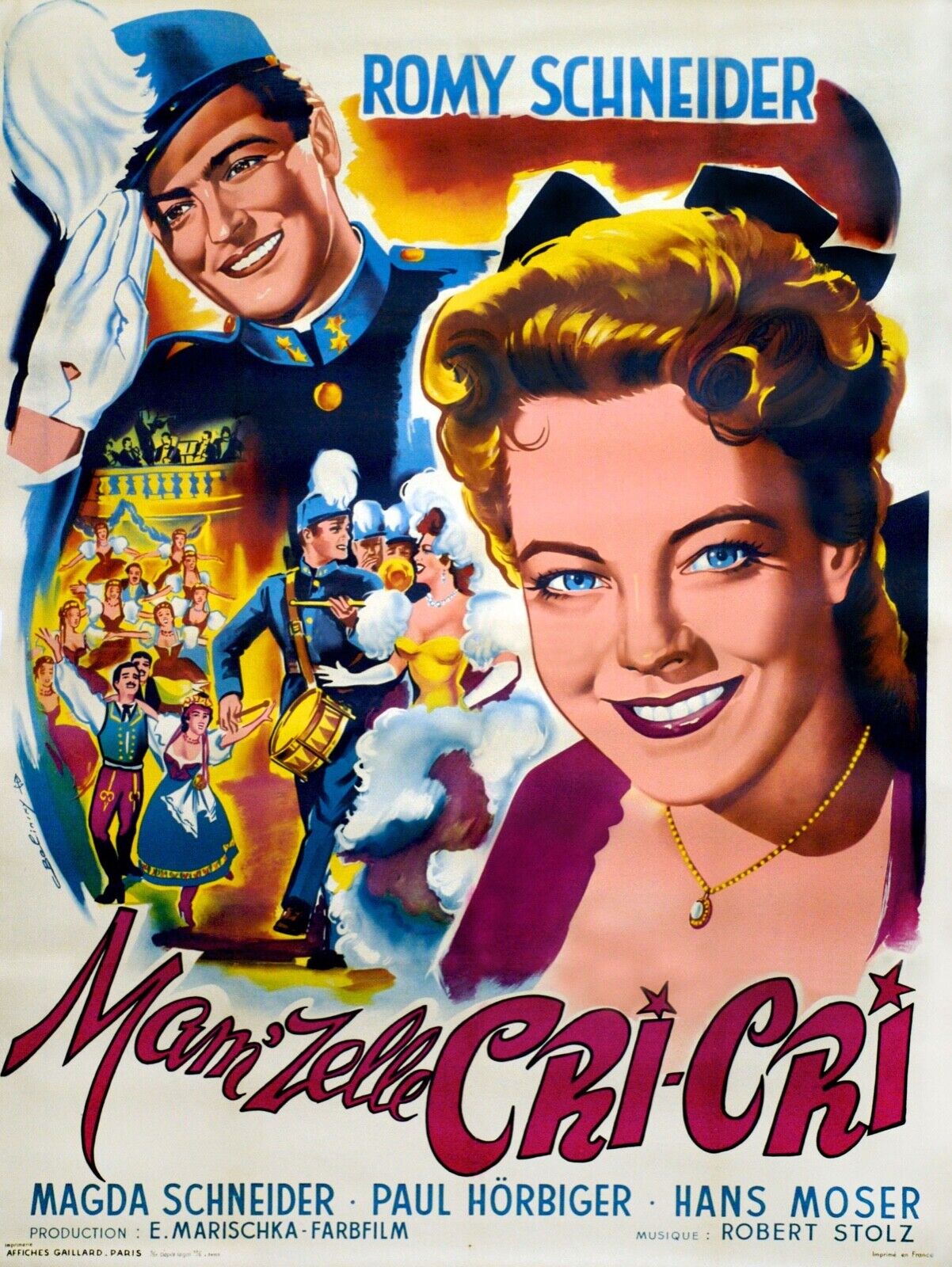 MAM'ZELLE CRI-CRI, ROMY SCHNEIDER, 1955, REPRO AFFICHE CINEMA VINTAGE, HQ