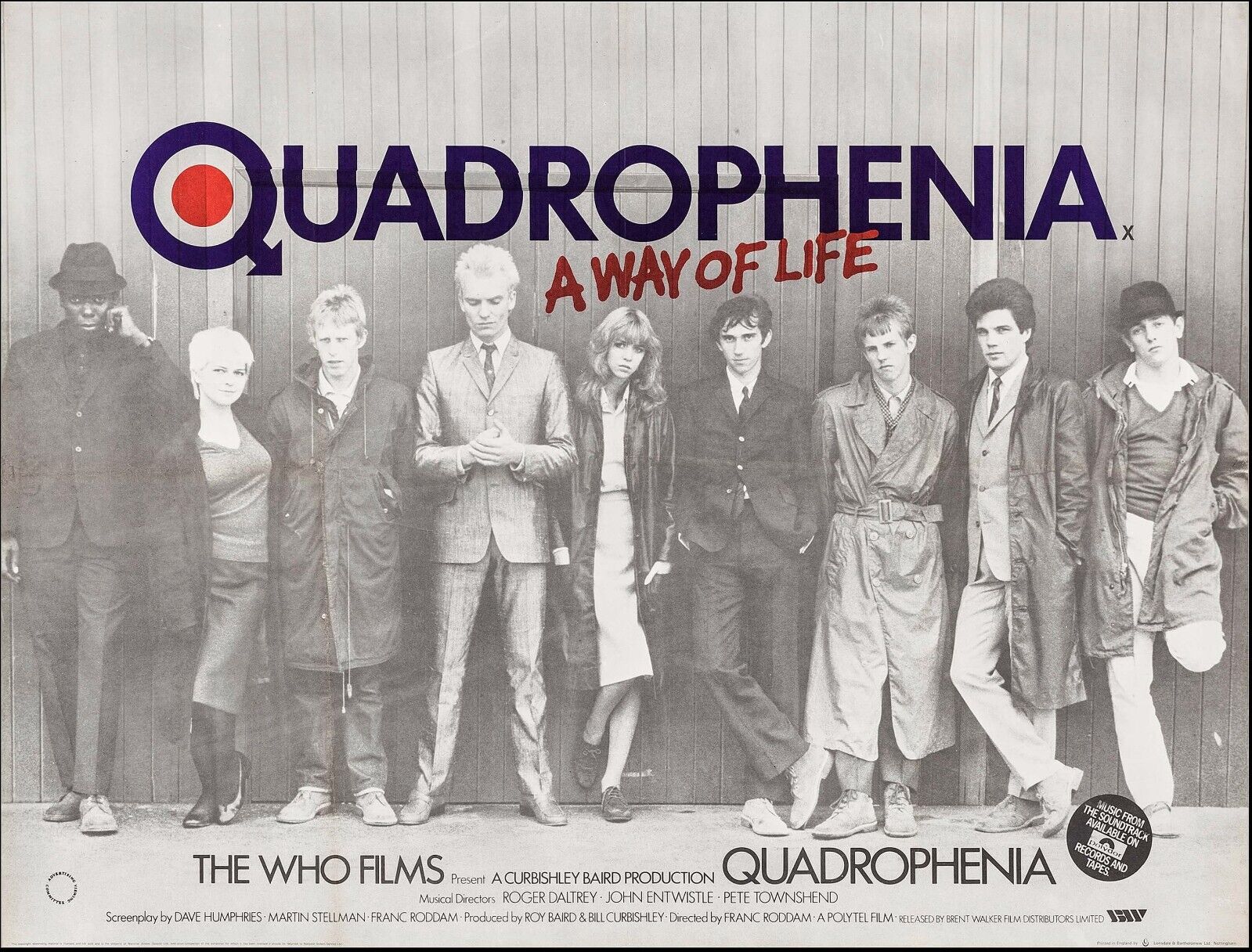 QUADROPHENIA, FRANC RODDAM, PHIL DANIELS, REPRO AFFICHE ROCK VINTAGE VINTAGE, HQ