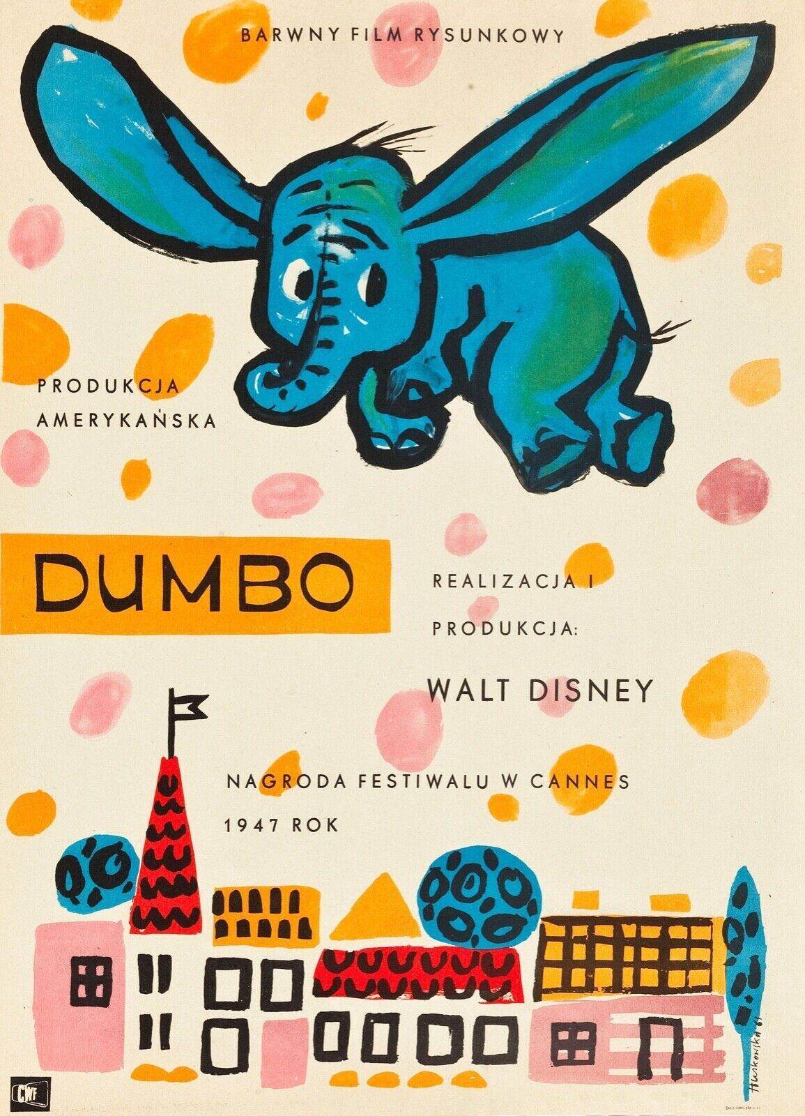 DUMBO, WALT DISNEY, 1941, REPRO MOVIE POSTER, VINTAGE, HQ