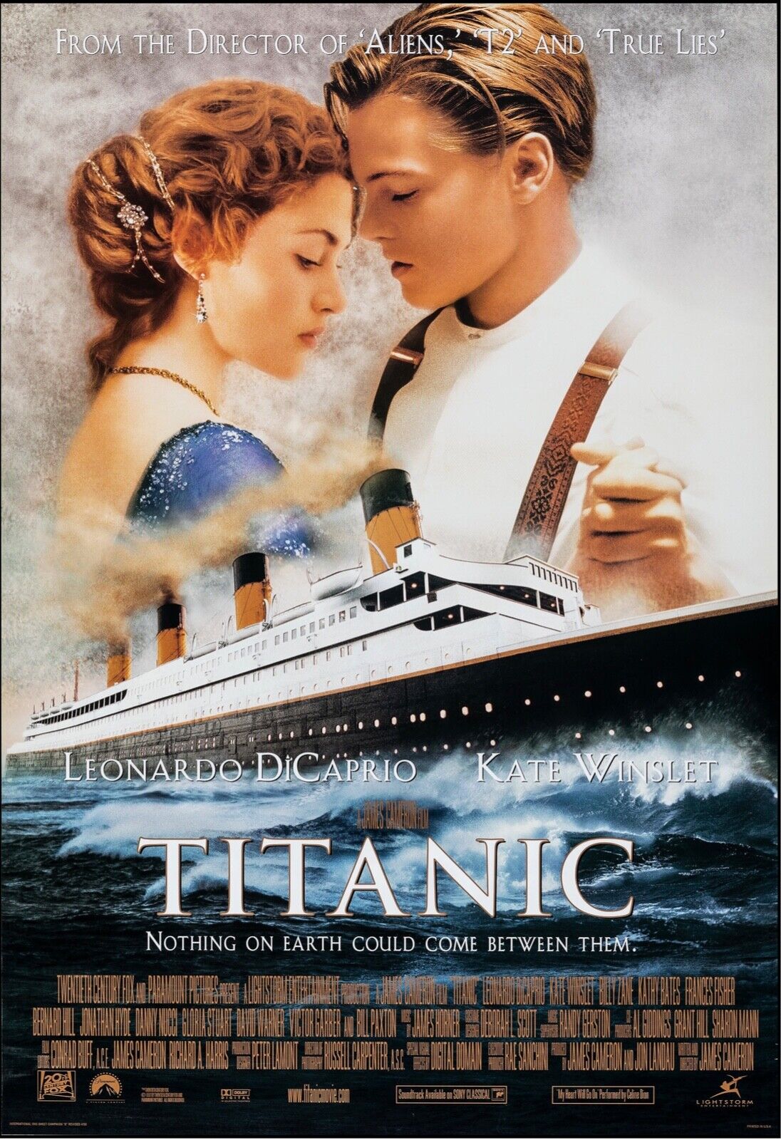 TITANIC, LEONARDO DI CAPRIO, KATE WINSLET, 1998, Póster de cine Repro HQ