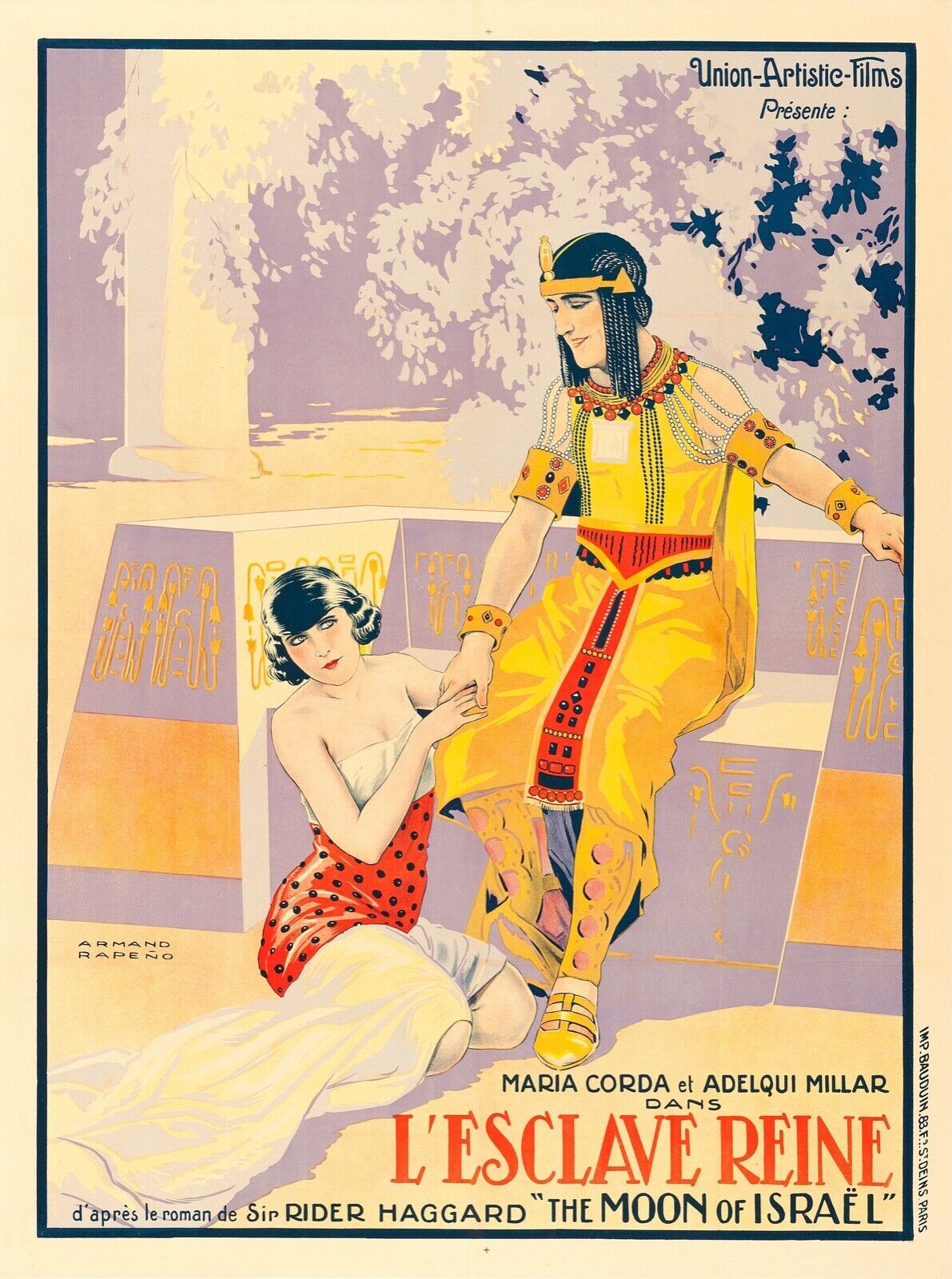 L'ESCLAVE REINE, MARIA CORDA, REPRO AFFICHE CINEMA VINTAGE