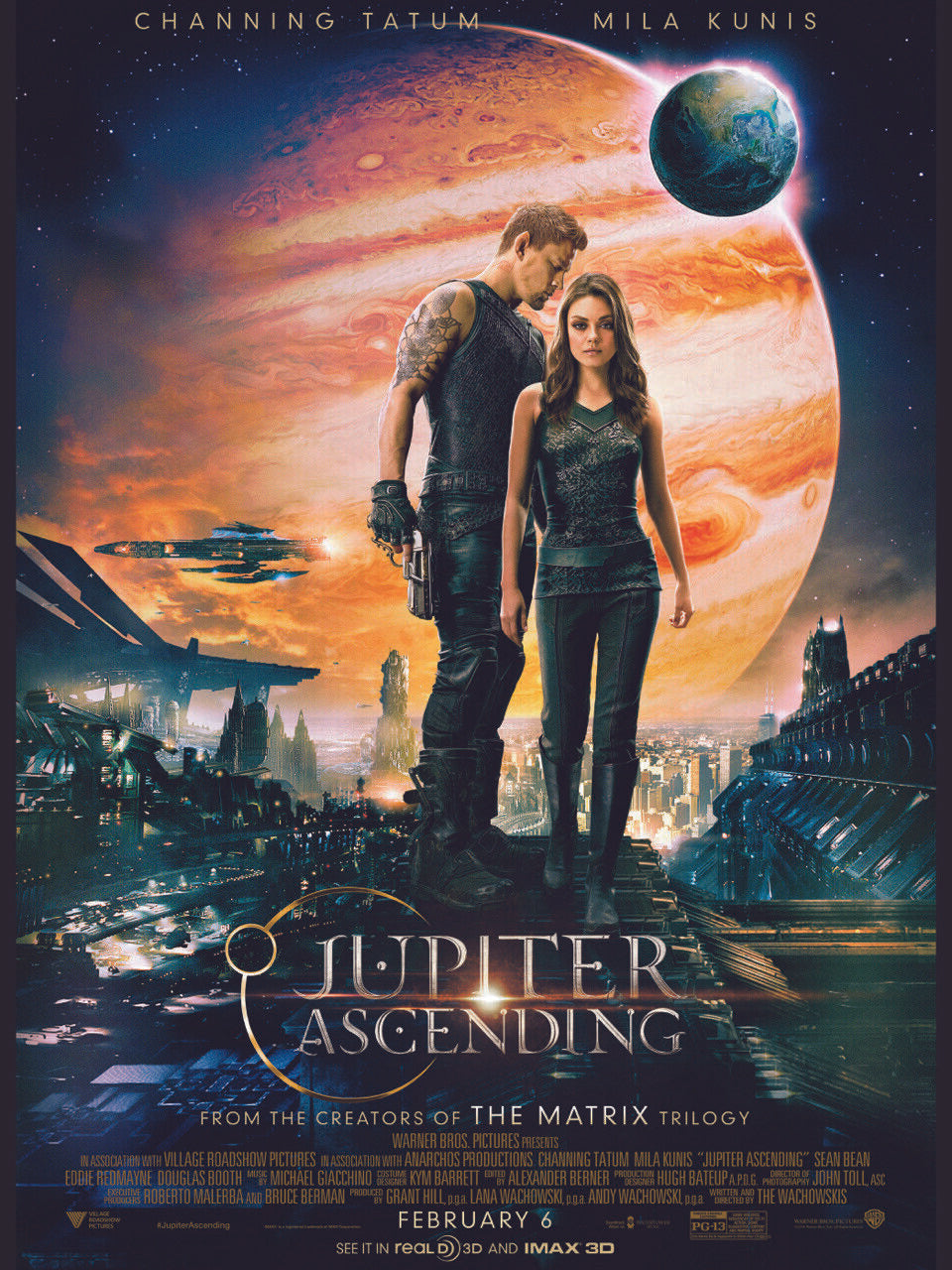 JUPITER ASCENDING, MILA KUNIS,  2015, AFFICHE CINEMA VINTAGE REPRO HQ