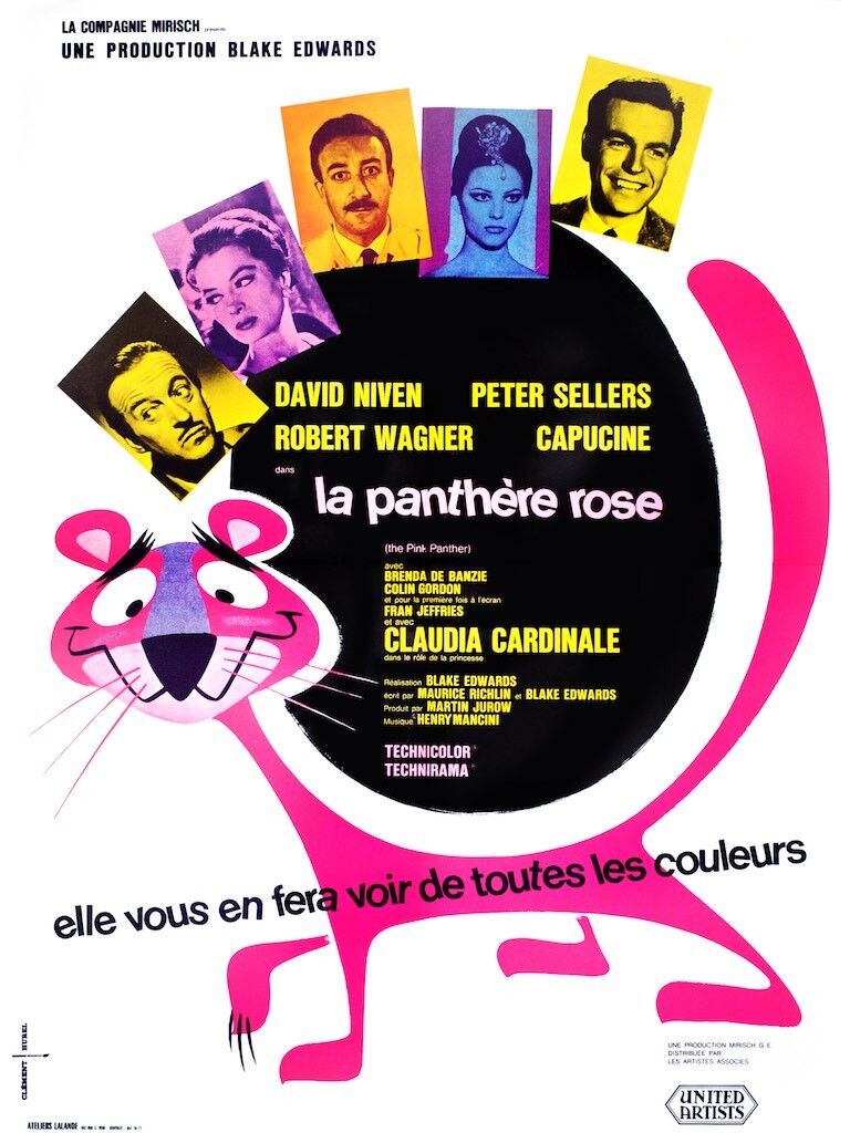 LA PANTHERE ROSE, PETER SELLERS, 1963, Repro Affiche Cinéma VINTAGE,HQ