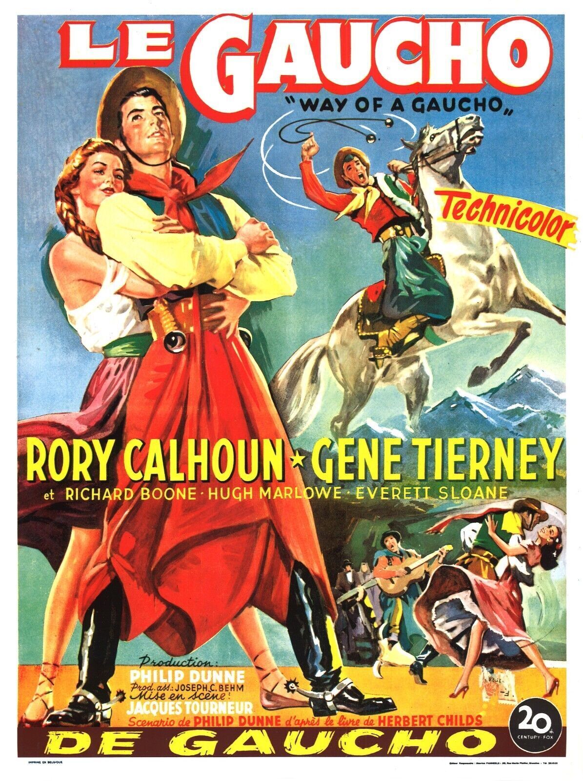 THE GAUCHO, RODY CALHOUN - REPRO VINTAGE CINEMA POSTER