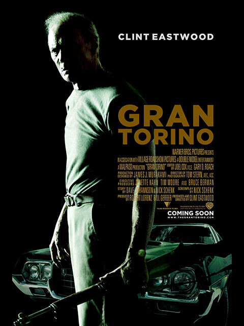 GRAN TORINO, CLINT EASTWOOD, 2008, REPRO MOVIE POSTER, VINTAGE, HQ.