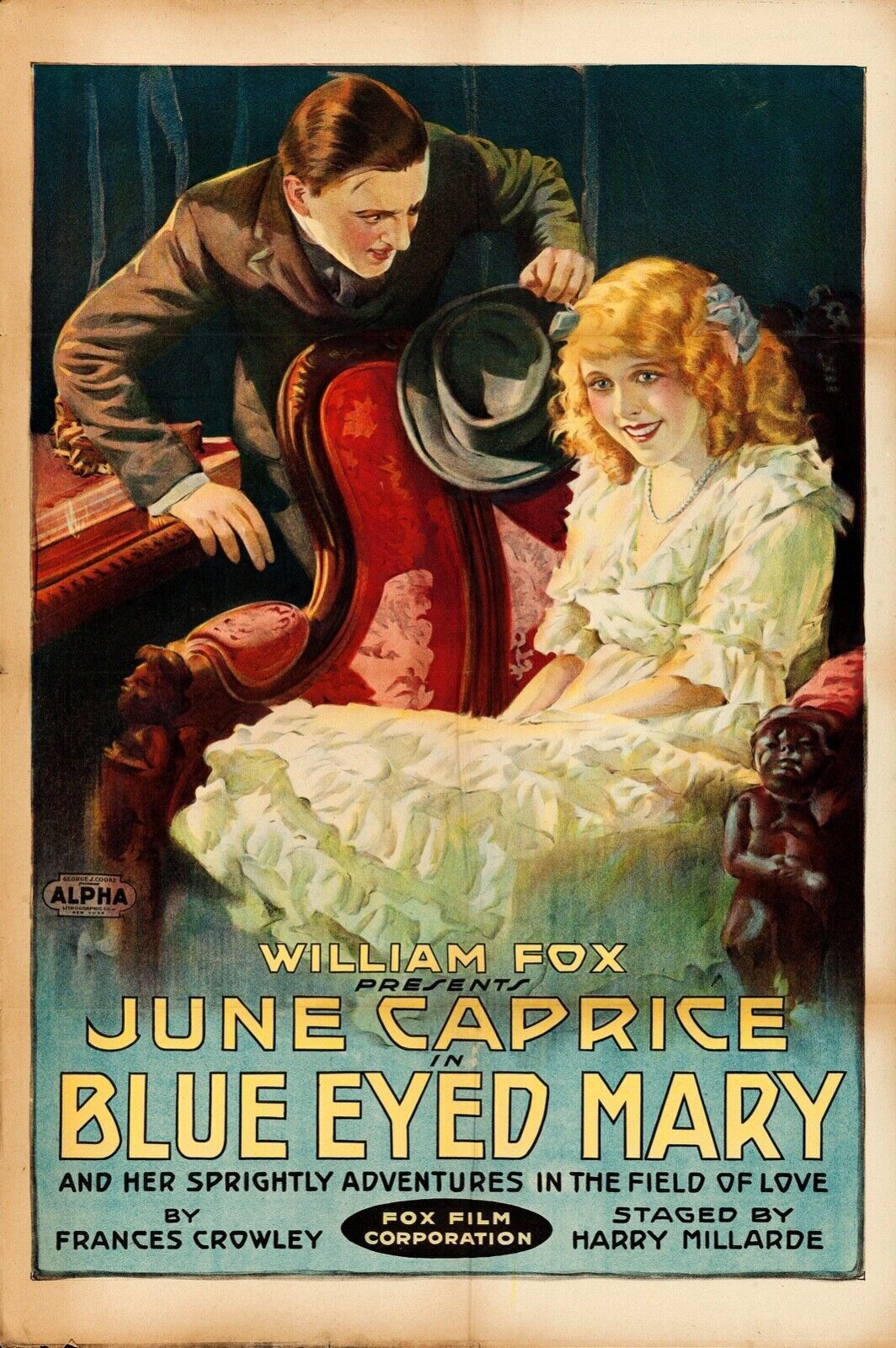 BLUE EYED MARY, JUNE CAPRICE - REPRO AFFICHE CINEMA VINTAGE