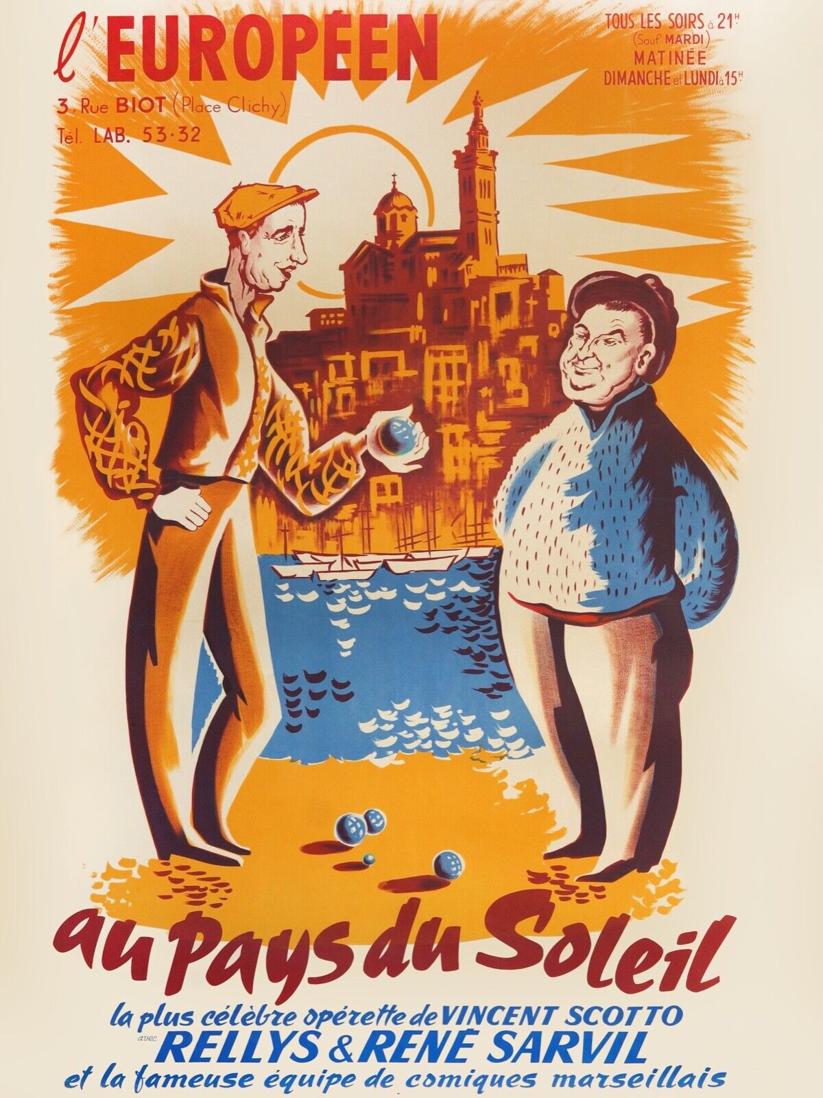 AU PAYS DU SOLEIL, VINCENT SCOTTO REPRO AFFICHE, HQ