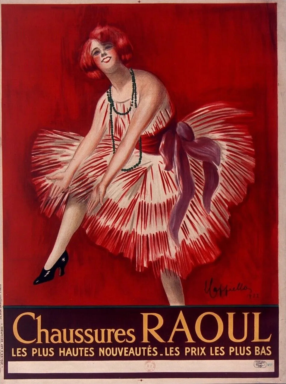 RAOUL SHOES, REPRO FASHION POSTER, VINTAGE, HQ