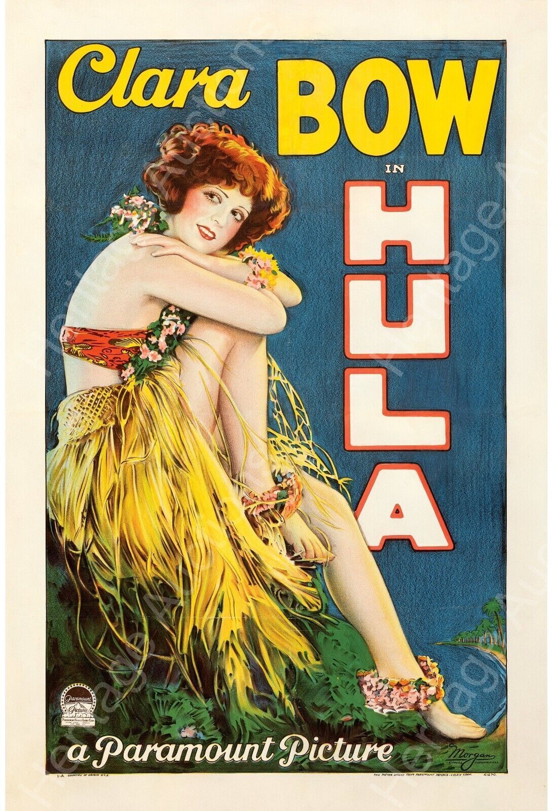 HULA – CLARA BOW, 1936 – REPRO AFFICHE CINÉMA VINTAGE,HQ