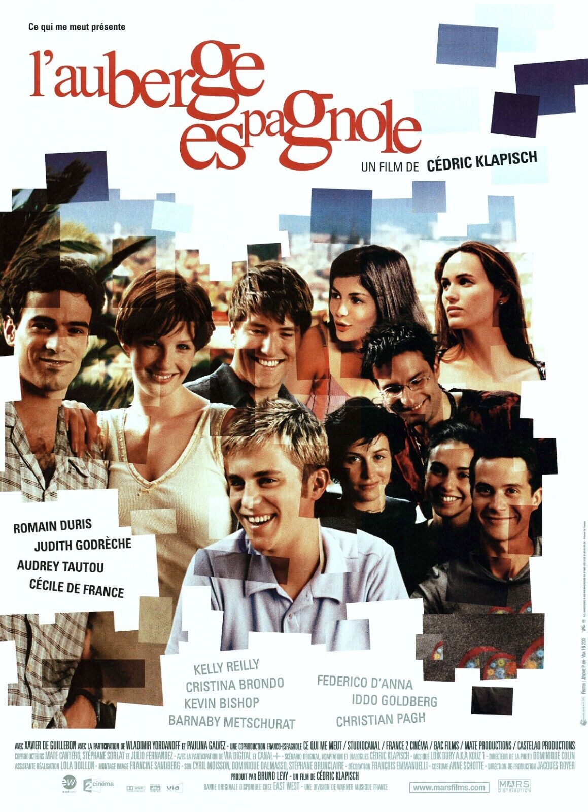 L’AUBERGE ESPAGNOLE, ROMAIN DURIS, 2002, REPRO MOVIE POSTER, VINTAGE, HQ