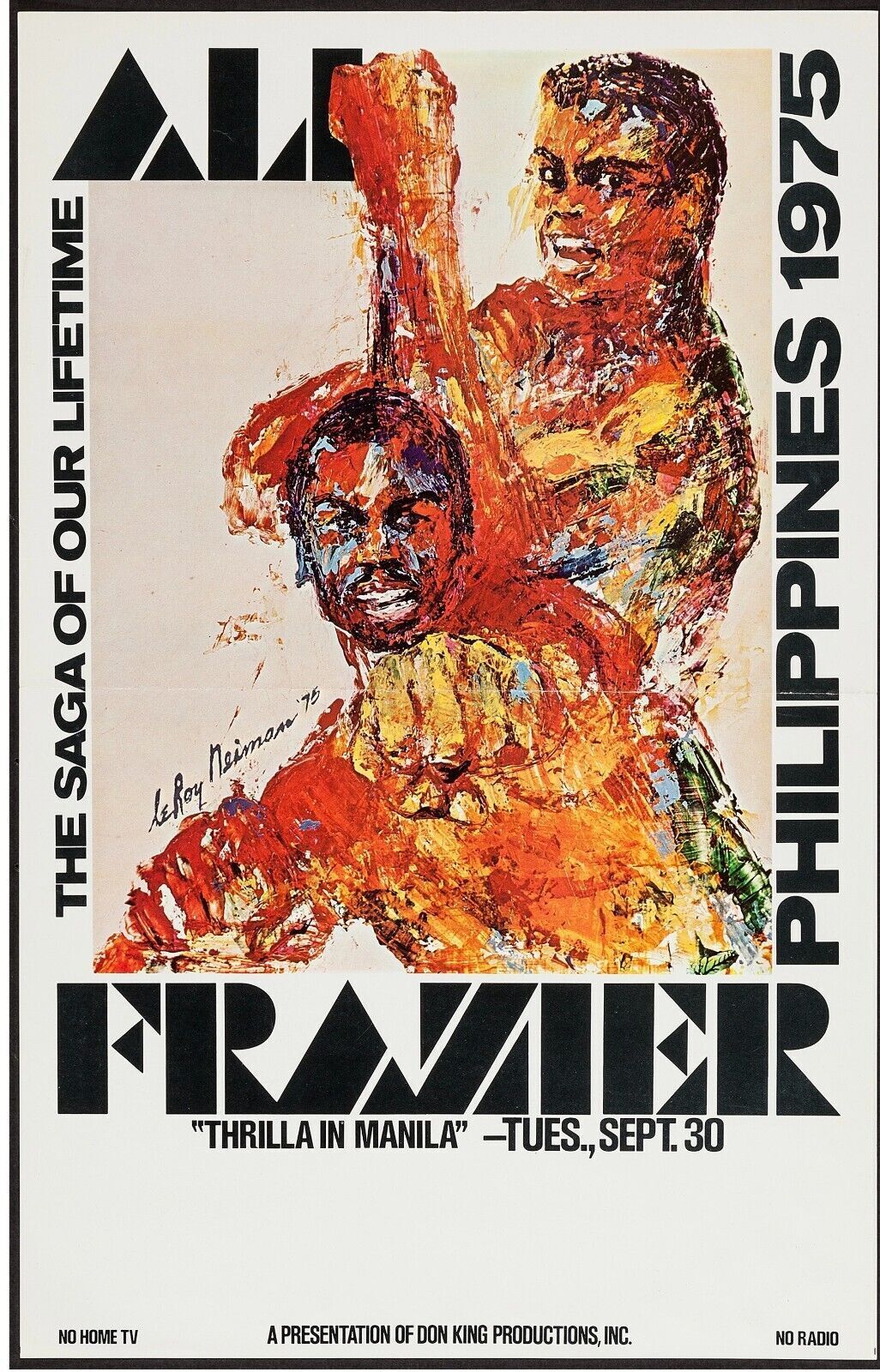 ALI VS FRAZIER, 1975, REPRO MOVIE POSTER, VINTAGE, HQ