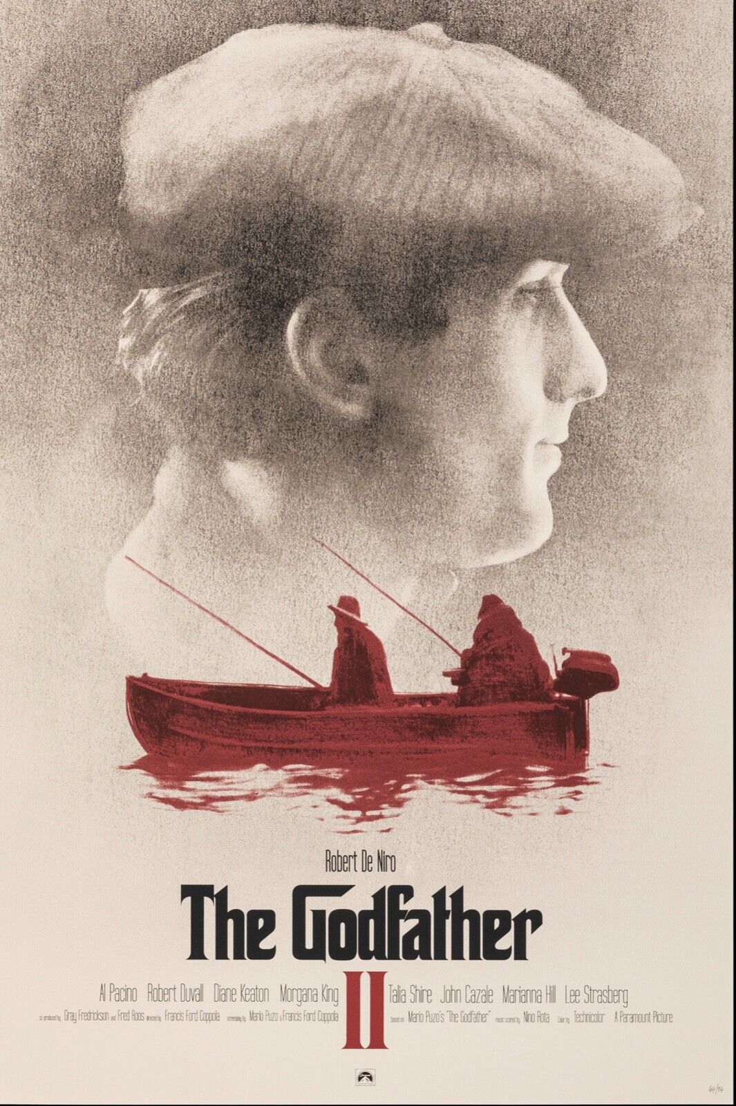 THE GODFATHER, THE GODFATHER II, AL PACINO, 1974, VINTAGE HQ CINEMA POSTER