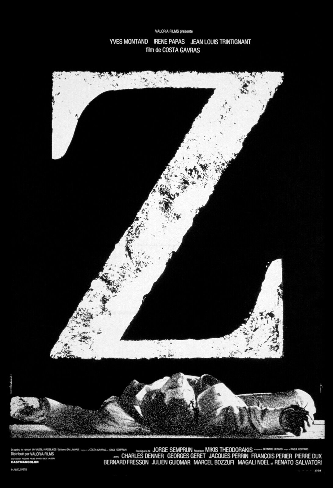 Z, COSTA-GAVRAS, YVES MONTANT, 1969, REPRO AFFICHE CINEMA VINTAGE HQ