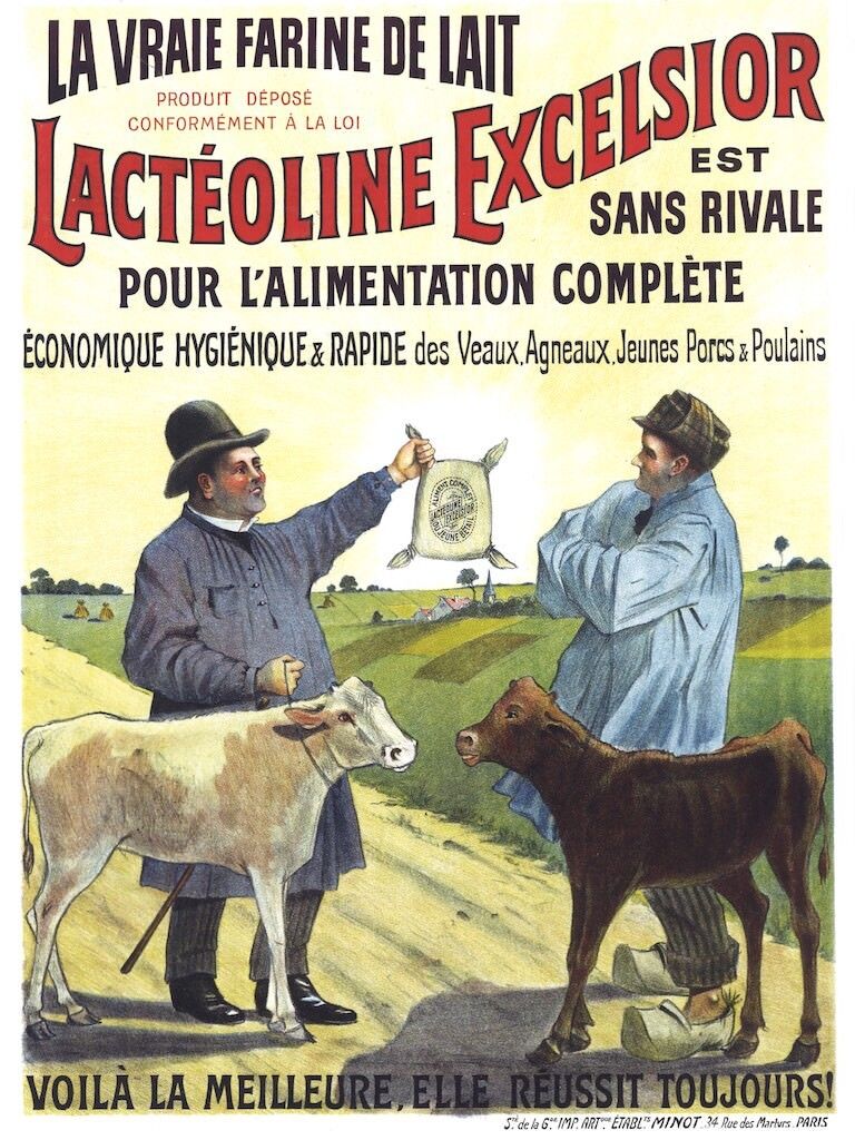 LACTEOLINE EXCELSIOR, repro affiche publicitaire, VINTAGE, HQ