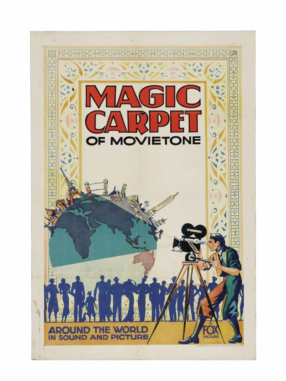 MAGIC CARPET OF MOVIETONE, 1933, Repro movie poster, VINTAGE, HQ