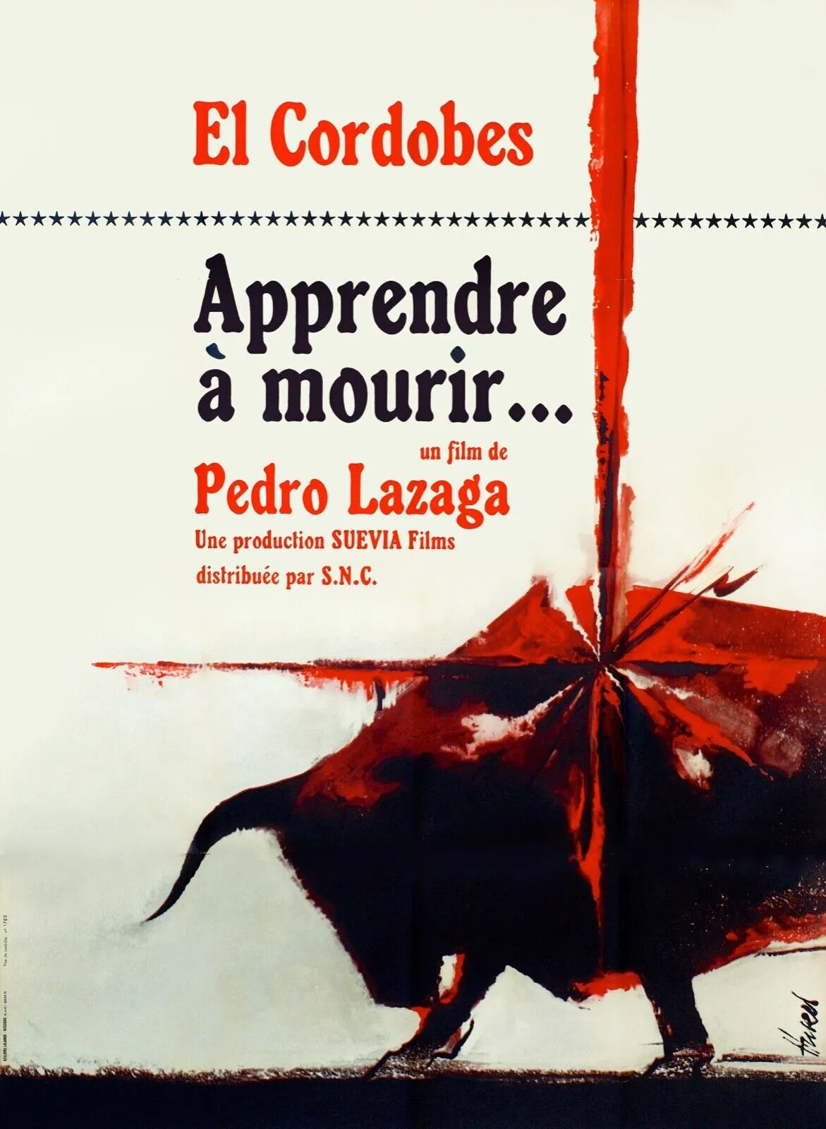 LEARNING TO DIE, EL CORDOBÉS, 1962, REPRO MOVIE POSTER, VINTAGE, HQ