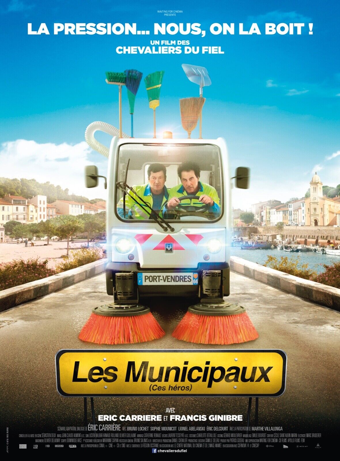 LES MUNICIPAUX, LES CHEVALIERS DU FIEL, 2018,  REPRO AFFICHE CINEMA VINTAGE, HQ