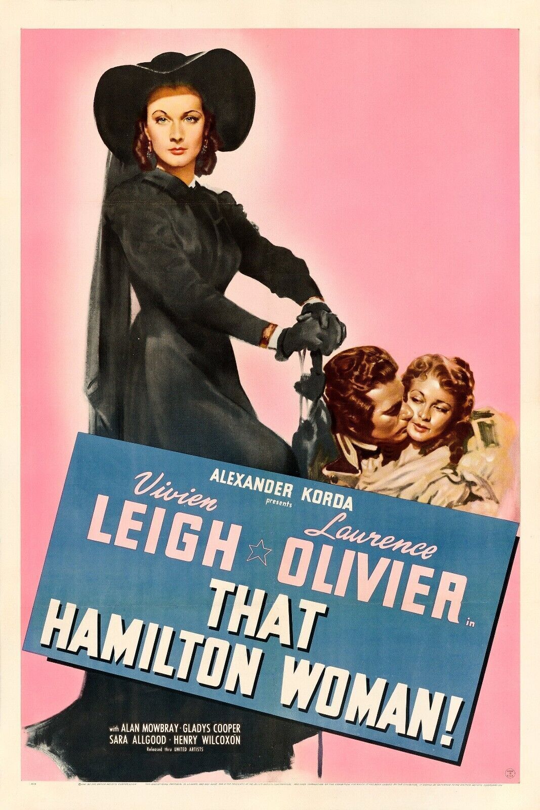 LADY HAMILTON, VIVIAN LEIGH, LAURENCE OLIVIER, 1941, Repro affiche cinéma, VINTAGE, HQ