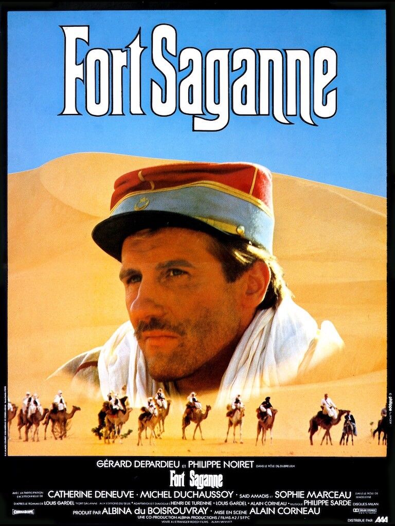FORT SAGANNE, GÉRARD DEPARDIEU, 1984, REPRO MOVIE POSTER, VINTAGE, HQ