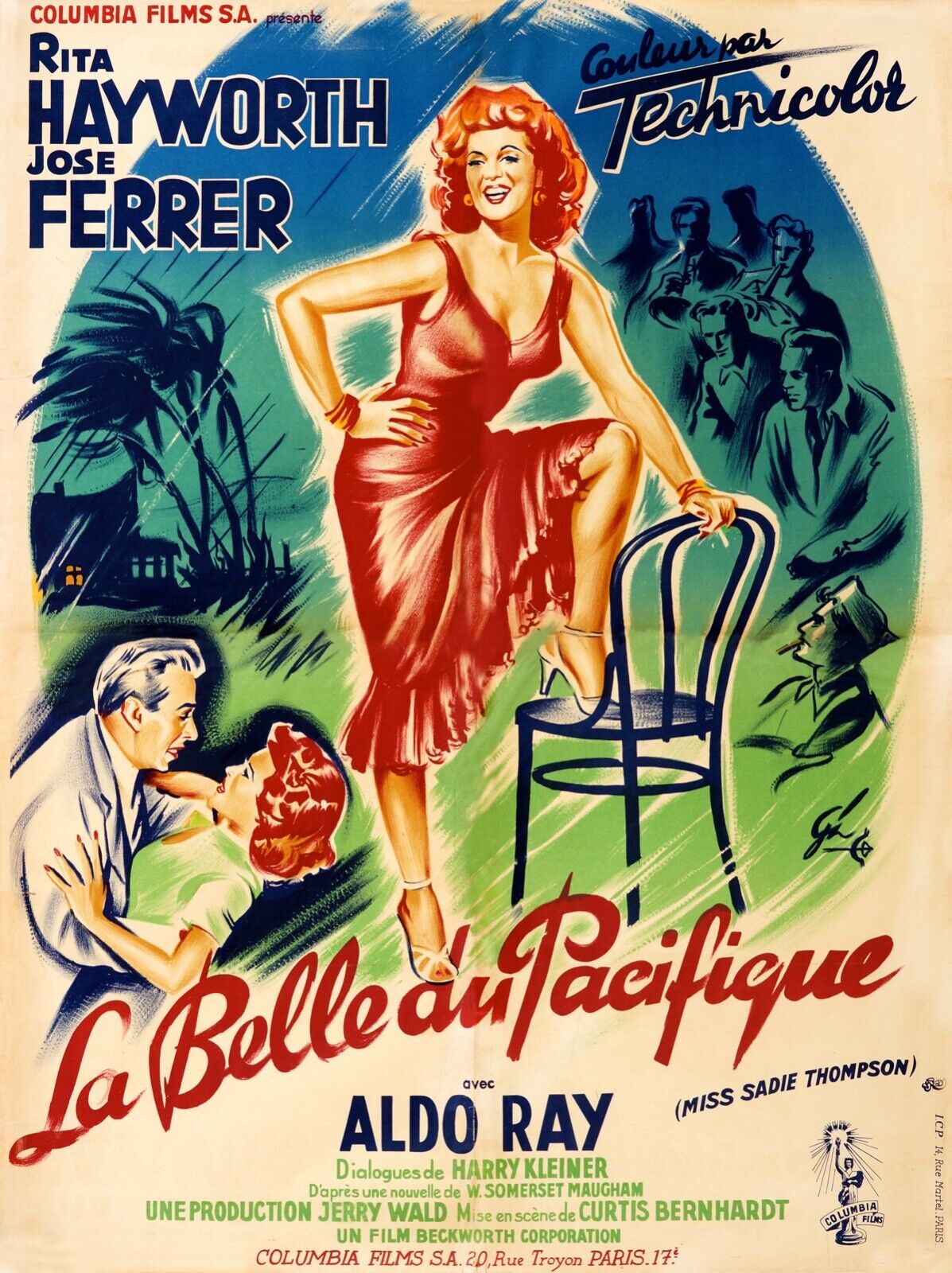 LA BEL DU PACIFIQUE, RITA HAYWORTH MOVIE POSTER HQ