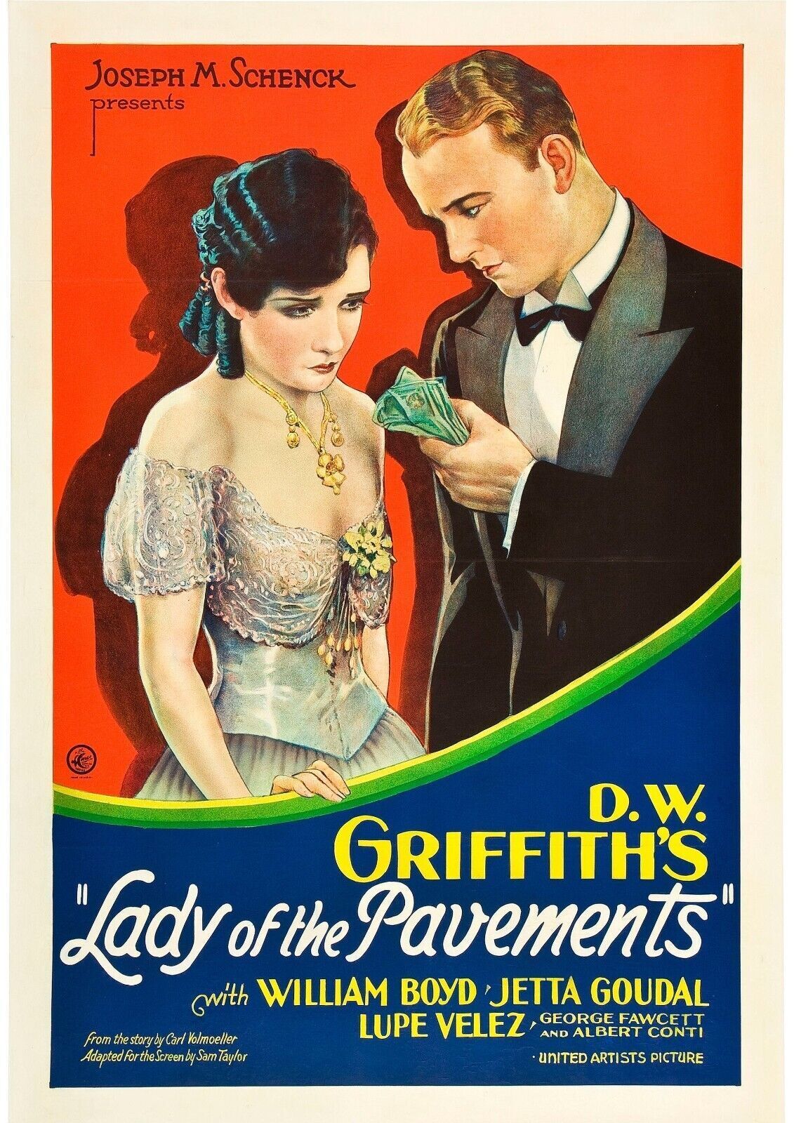 LE LYS DU FAUBOURG, D.W. GRIFFITH, 1929, repro poster de cinema,VINTAGE, HQ