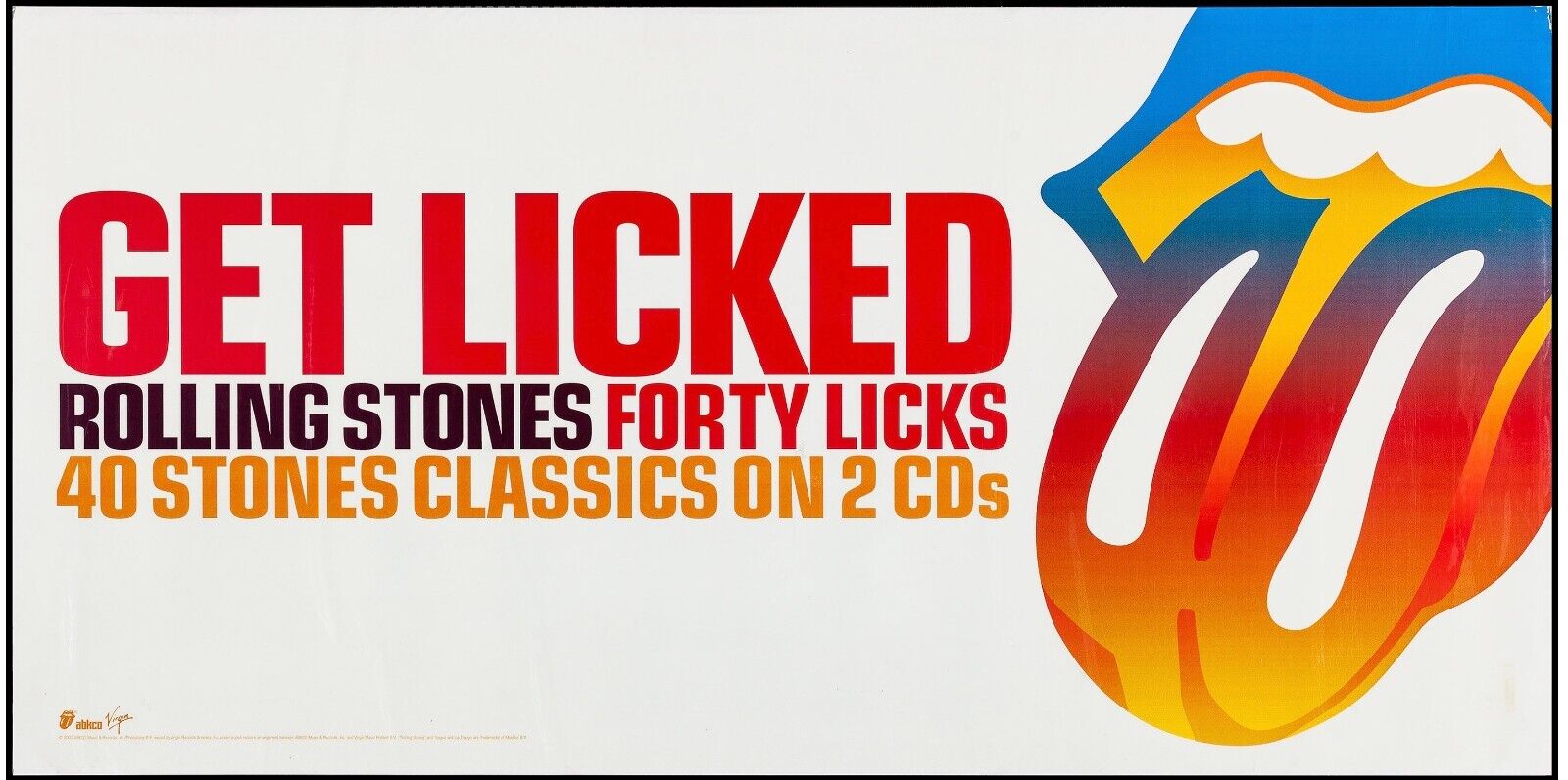 ROLLING STONES, GET LICKED, REPRO AFFICHE VINTAGE ROCK