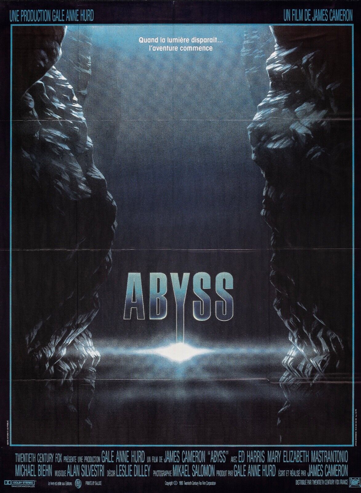ABYSS, JAMES CAMERON, REPRO VINTAGE CINEMA POSTER