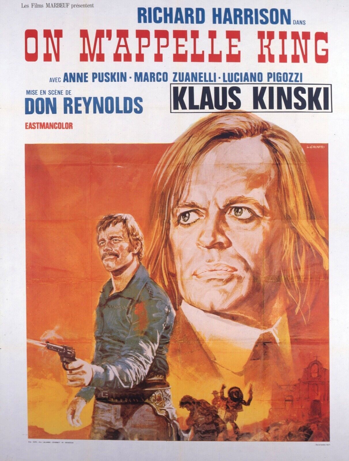 ME LLAMAN REY, RICHARD HARRISON, 1971, reproducción de póster de cine VINTAGE, HQ
