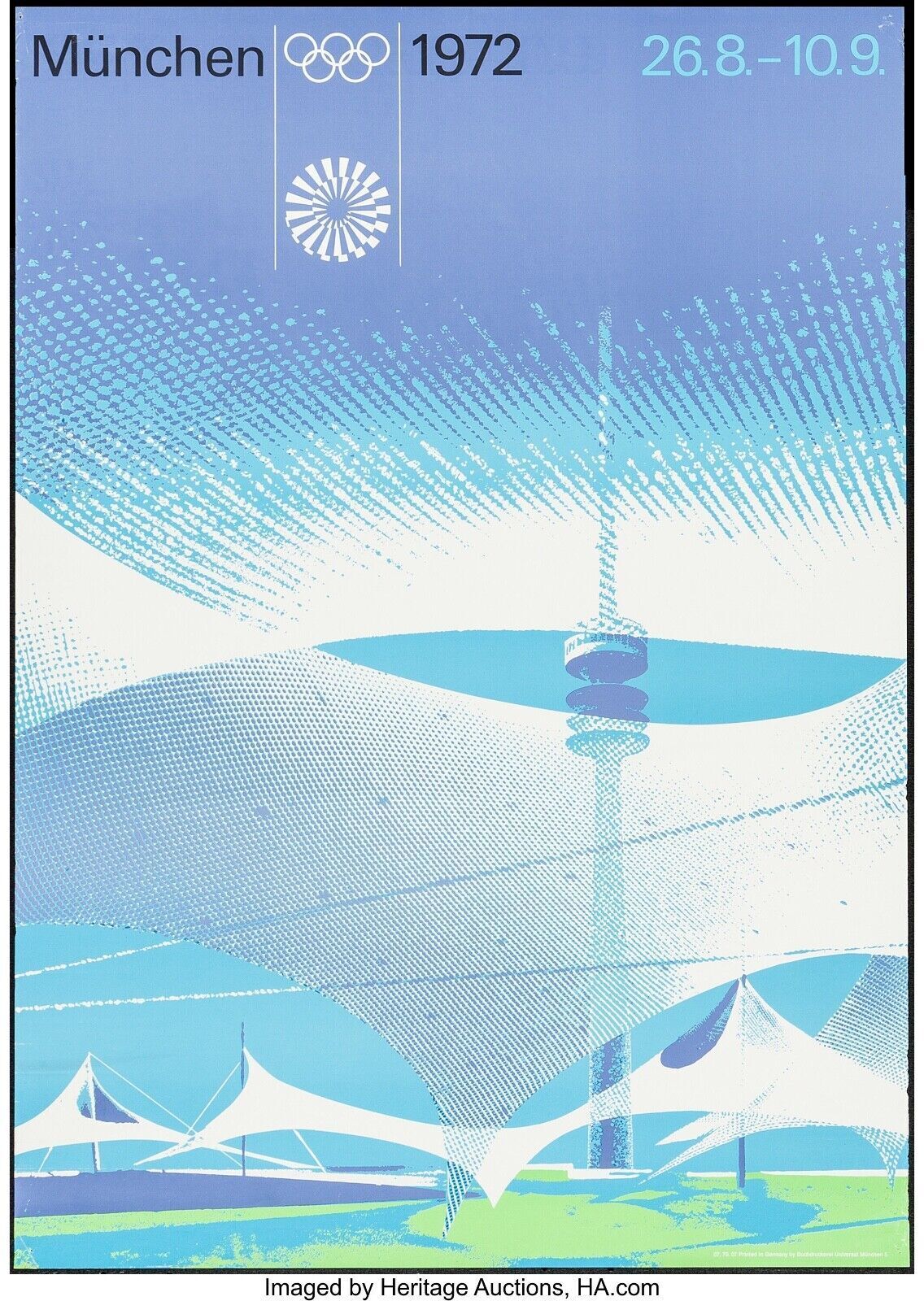 AFFICHE OLYMPIQUE 1972, MUNICH, REPRO MOVIE POSTER, VINTAGE, HQ