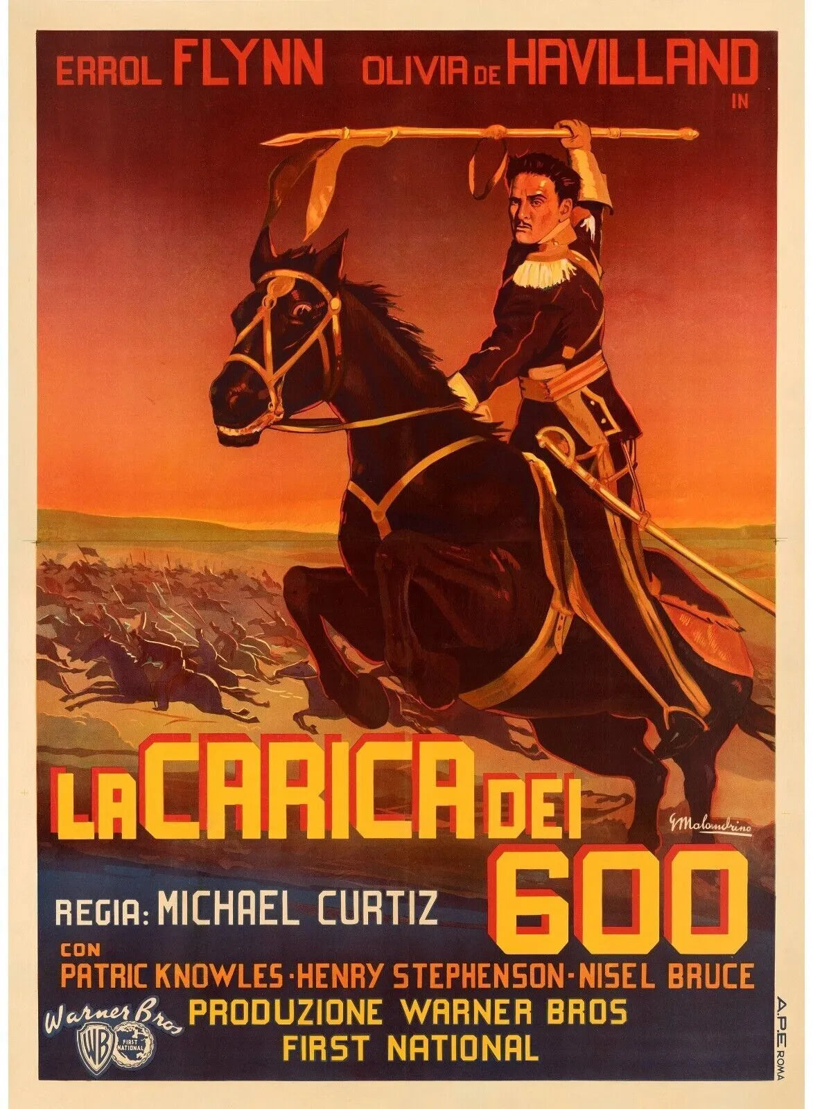 LA CARGA DE LA BRIGADA LIGERA, CURTIZ 1936 PÓSTER DE PELÍCULA HQ