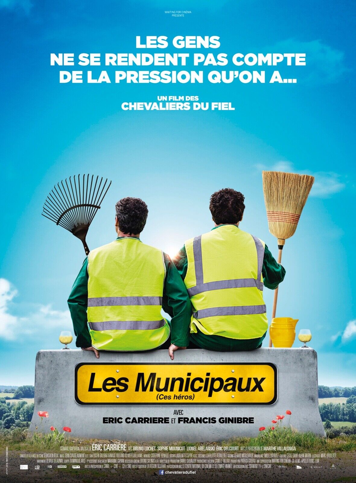 LES MUNICIPAUX, LES CHEVALIERS DU FIEL, 2018,  REPRO AFFICHE CINEMA VINTAGE, HQ