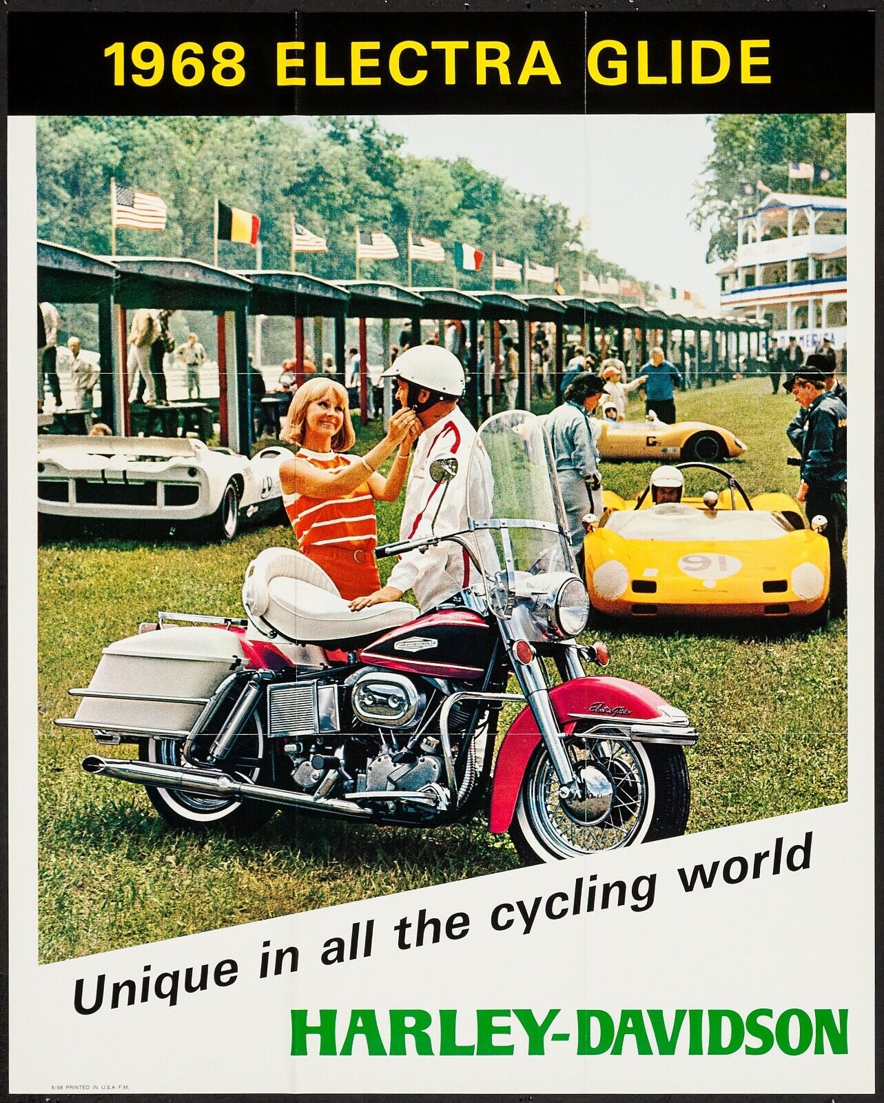 HARLEY DAVIDSON REPRO AFFICHE VINTAGE PUBLICITÉ MOTO HQ