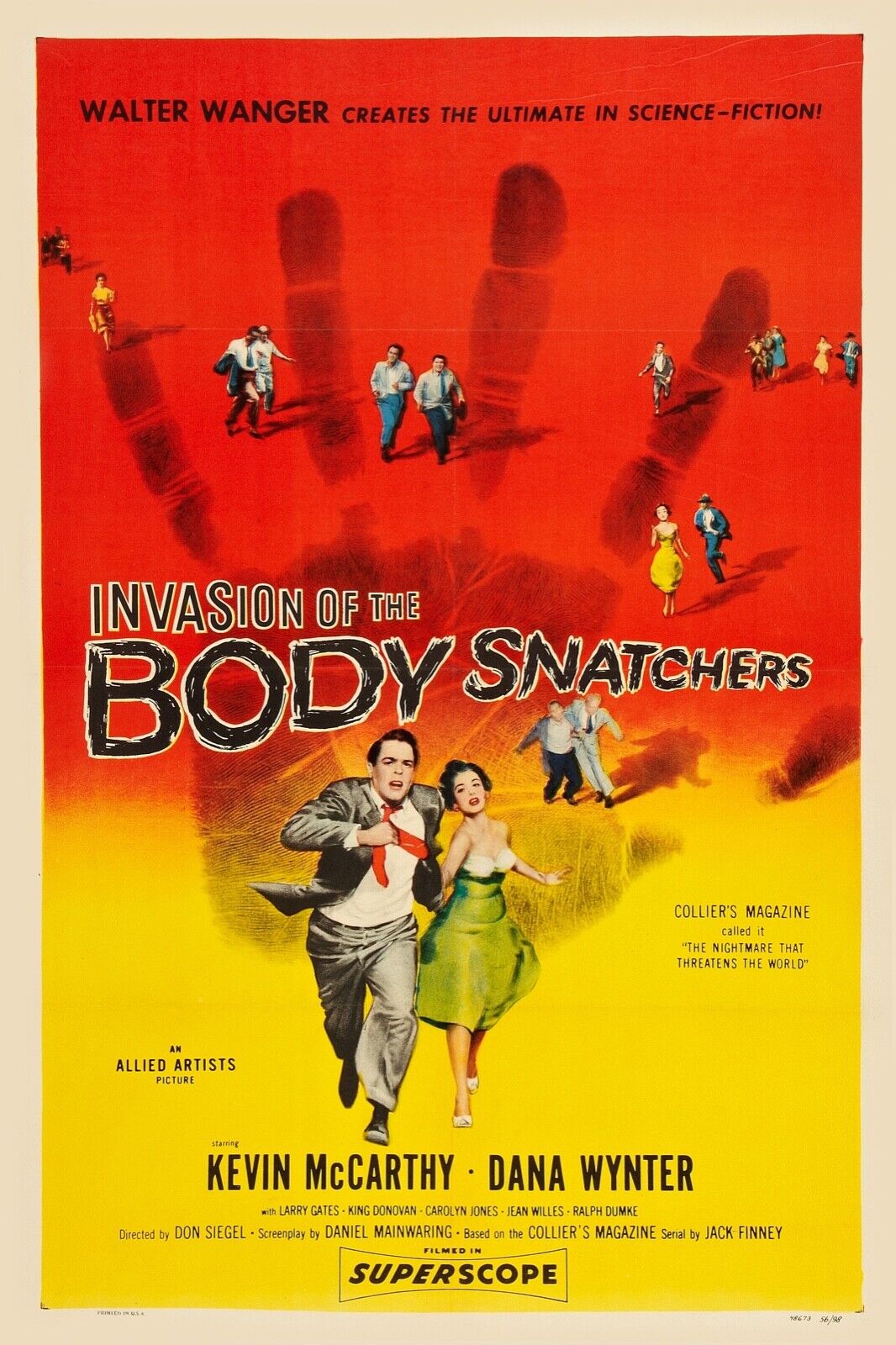 INVASION OF THE BODY SNATCHERS, DANA WYNTER, 1956, REPRO MOVIE POSTER, VINTAGE, HQ.