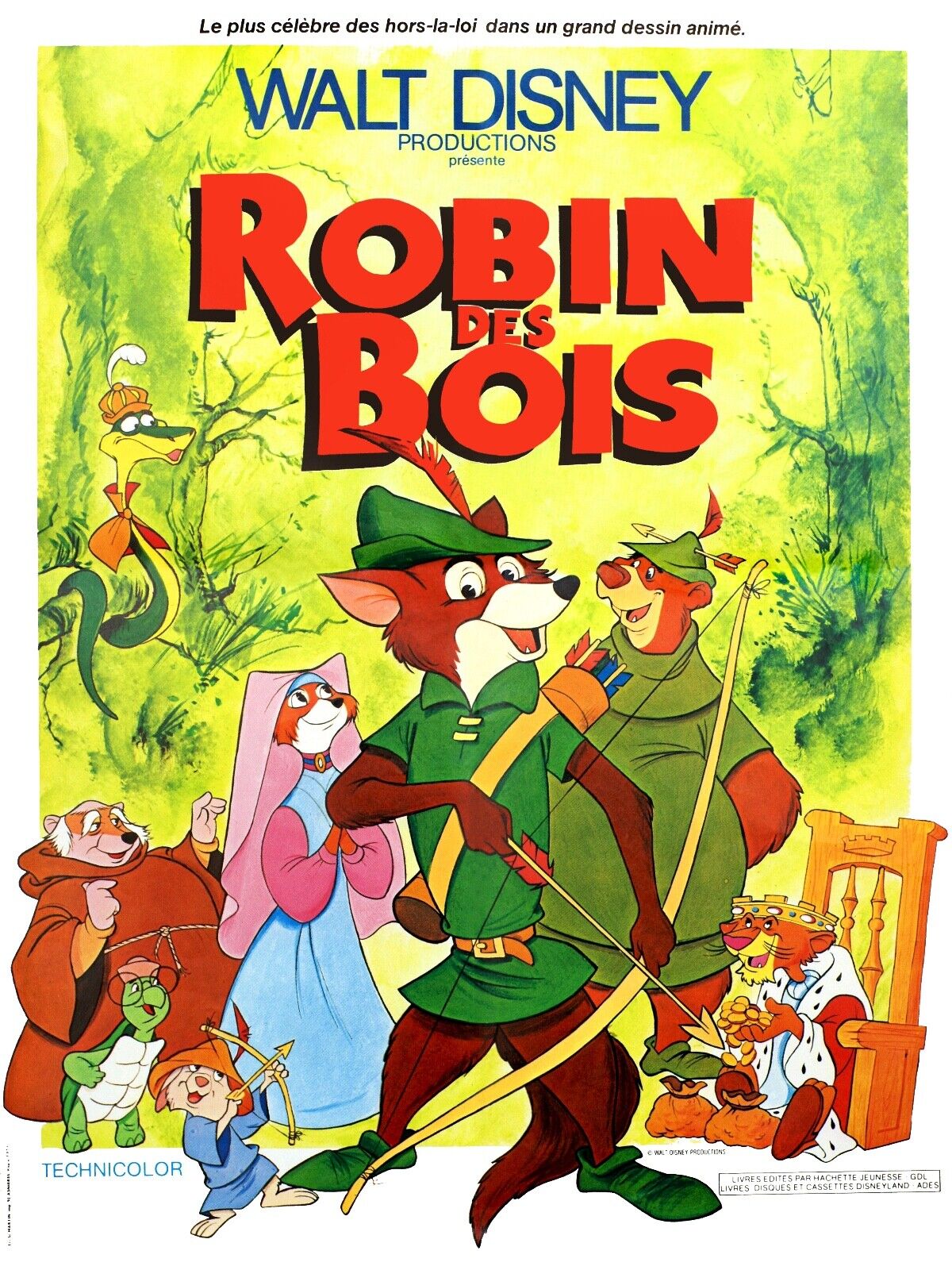 ROBIN DES BOIS, WALT-DISNEY, 1973, Repro Affiche cinéma, HQ