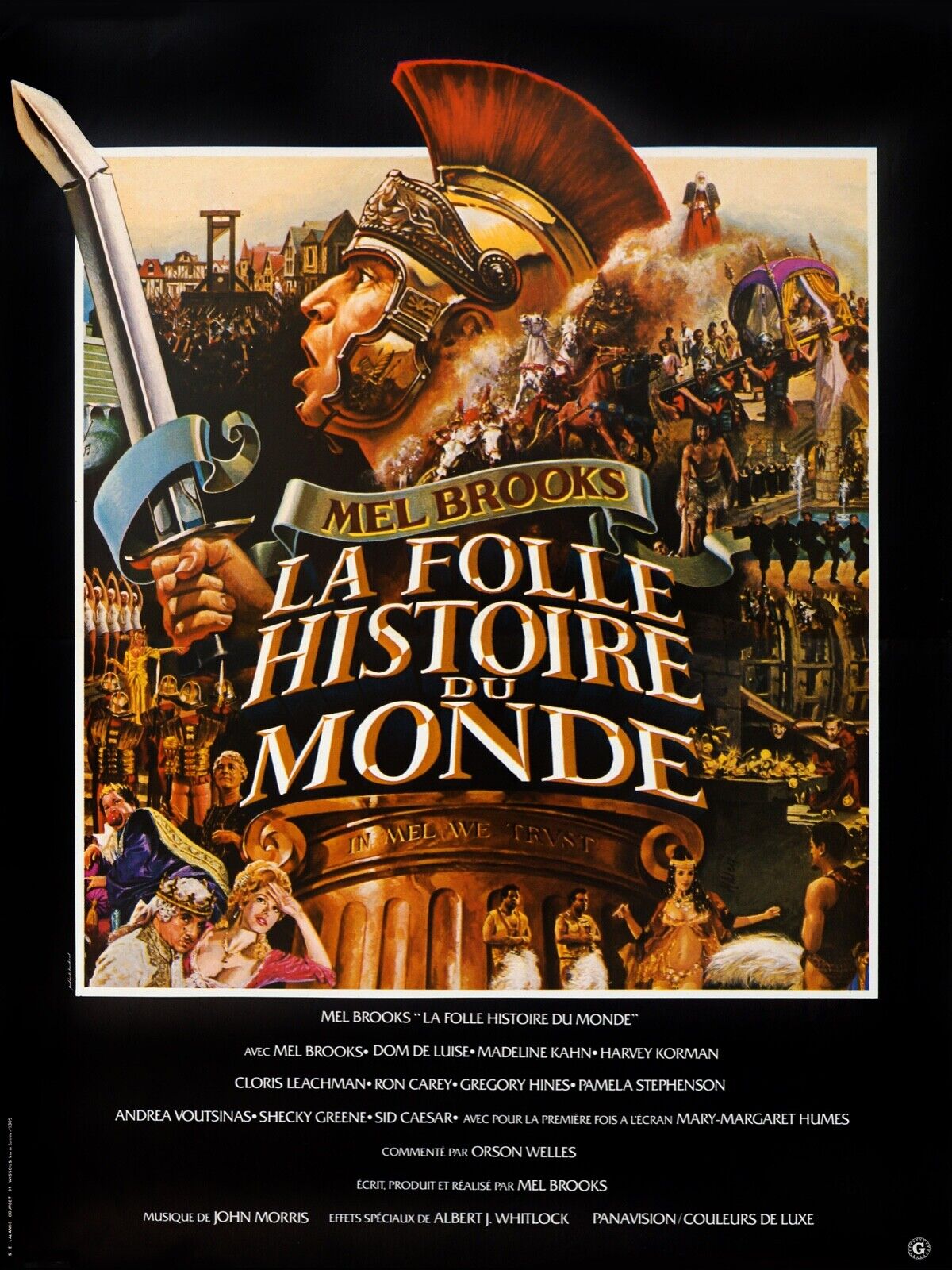 LA FOLLE HISTOIRE DU MONDE, MEL BROOKS, 1981, REPRO AFFICHE CINEMA VINTAGE, HQ